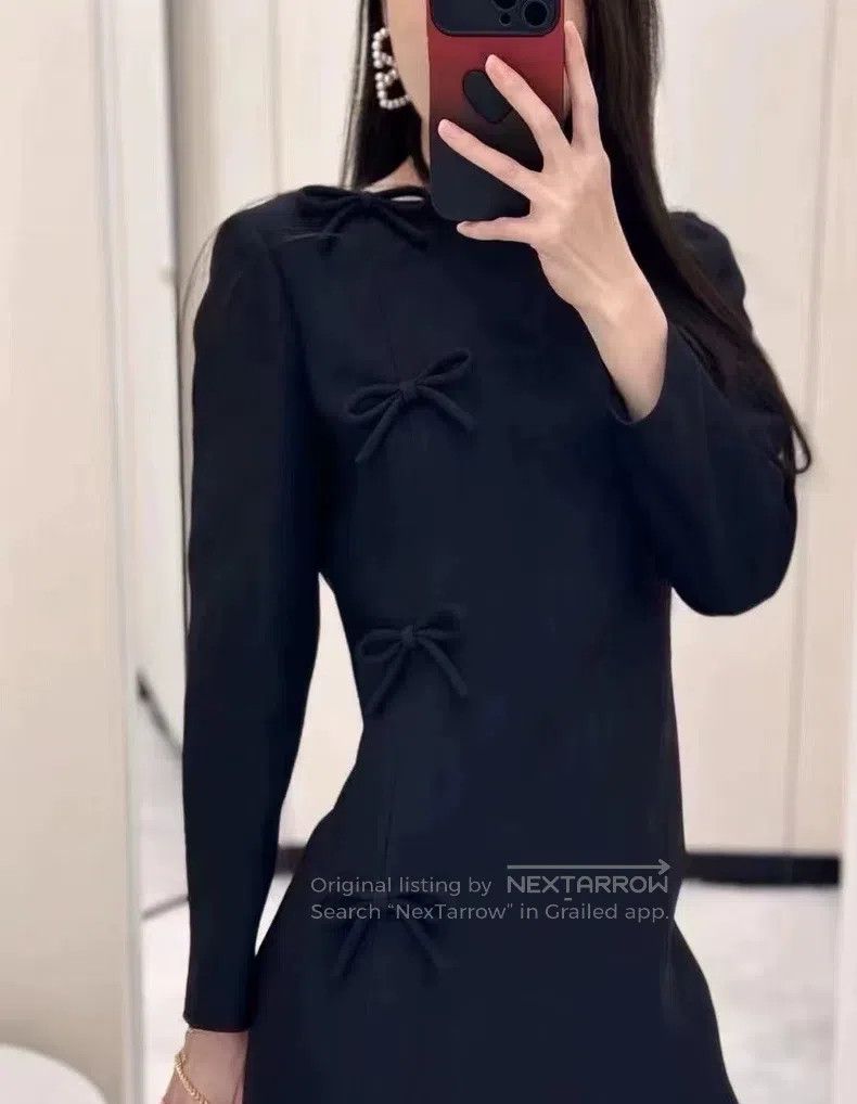 Valentino Valentino Silk wool black dress Size XXL / US 16-18 / IT 52-54 - 7 Thumbnail