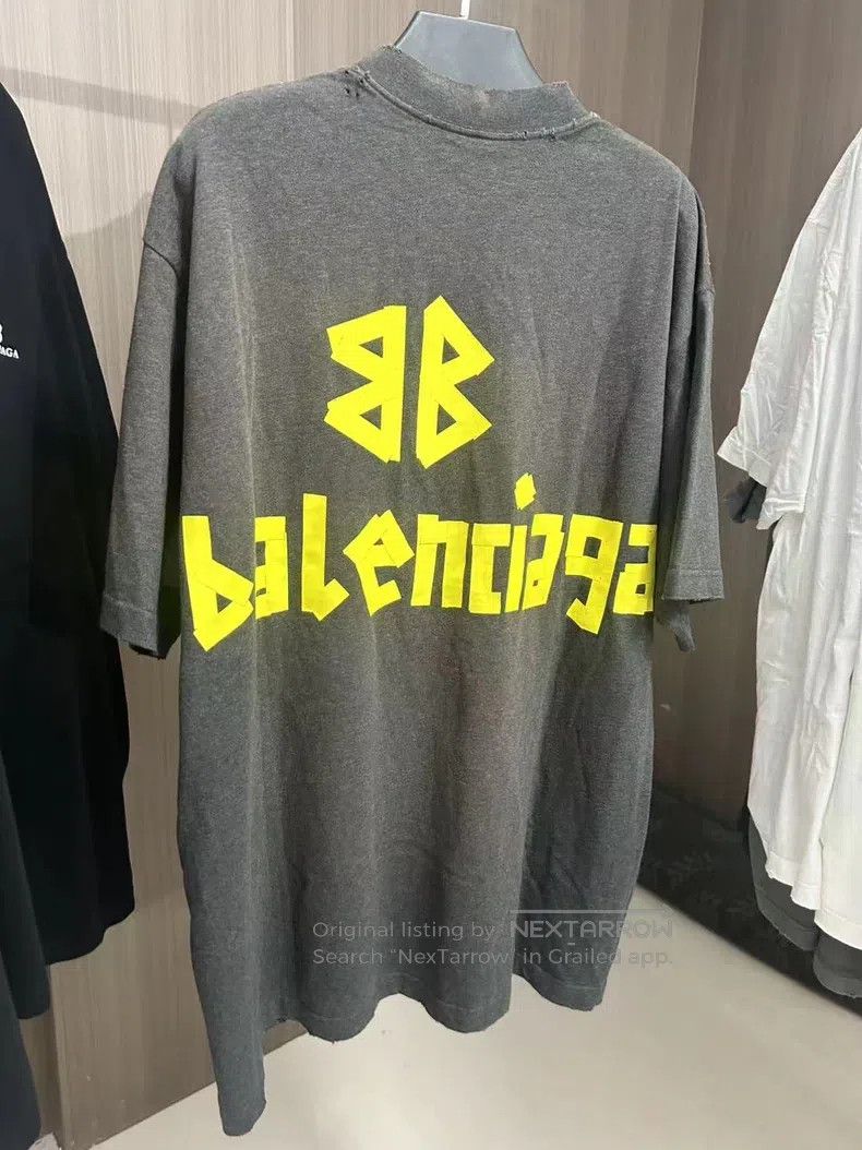 Balenciaga Balenciaga Tape Short Sleeve T-Shirt M Size US M / EU 48-50 / 2 - 2 Thumbnail