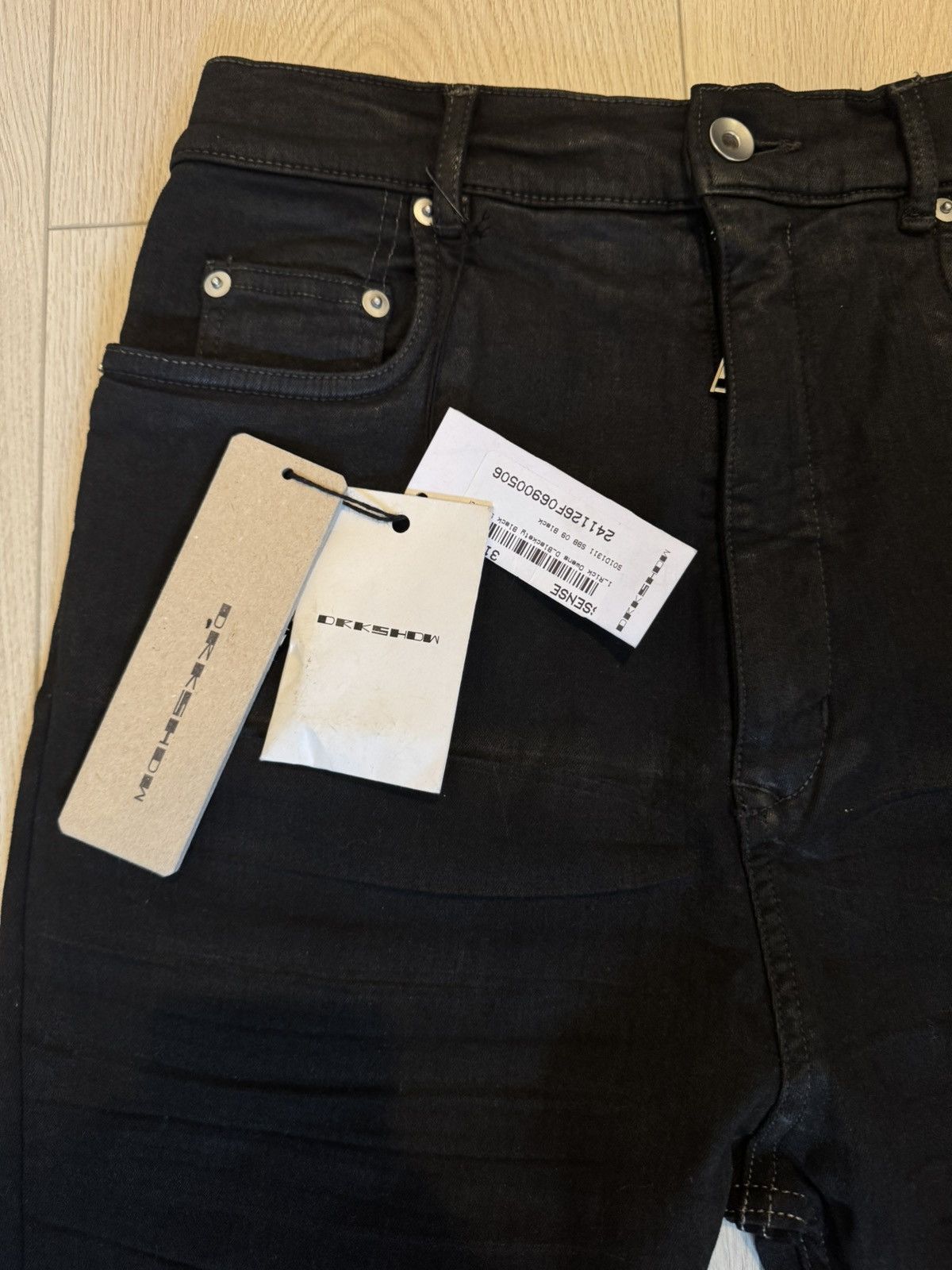 Rick Owens Drkshdw Rick Owens Black Whiskered Flared Jeans Size US 31 - 8 Thumbnail