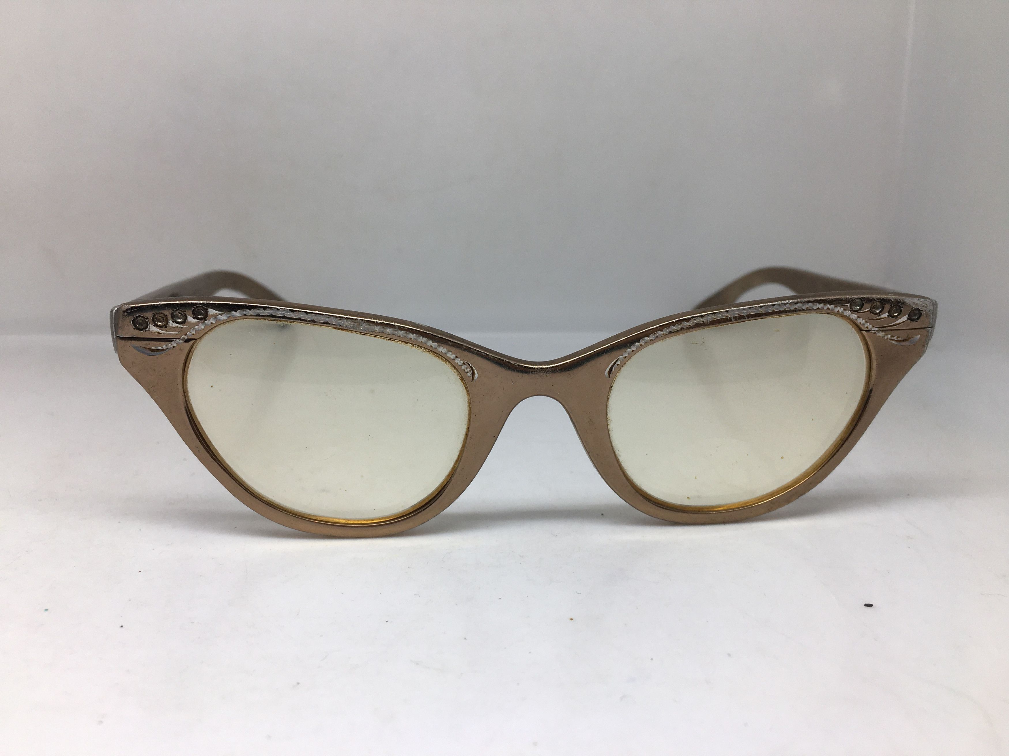 Vintage Vintage 50s TURA Woman Aluminum Brown Cateye Eyeglasses Size ONE SIZE - 1 Thumbnail
