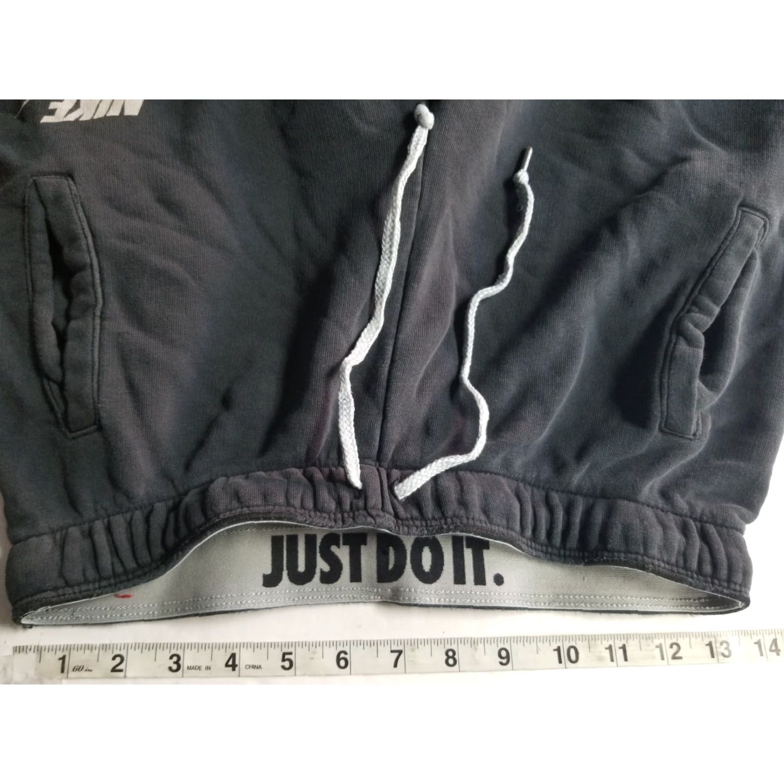 Nike Nike Sweatpants Mens Small Faded Black Club Fleece Tapered Joggers Swoosh Size US 29 - 3 Thumbnail