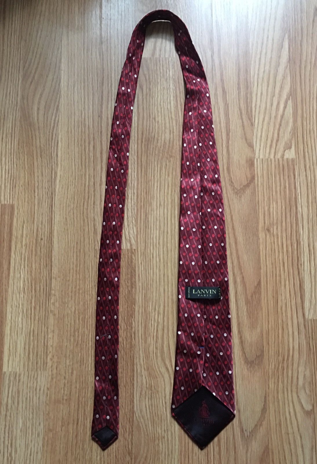 Lanvin Lanvin Paris Floral Print Silk Mens Tie Size ONE SIZE - 7 Thumbnail