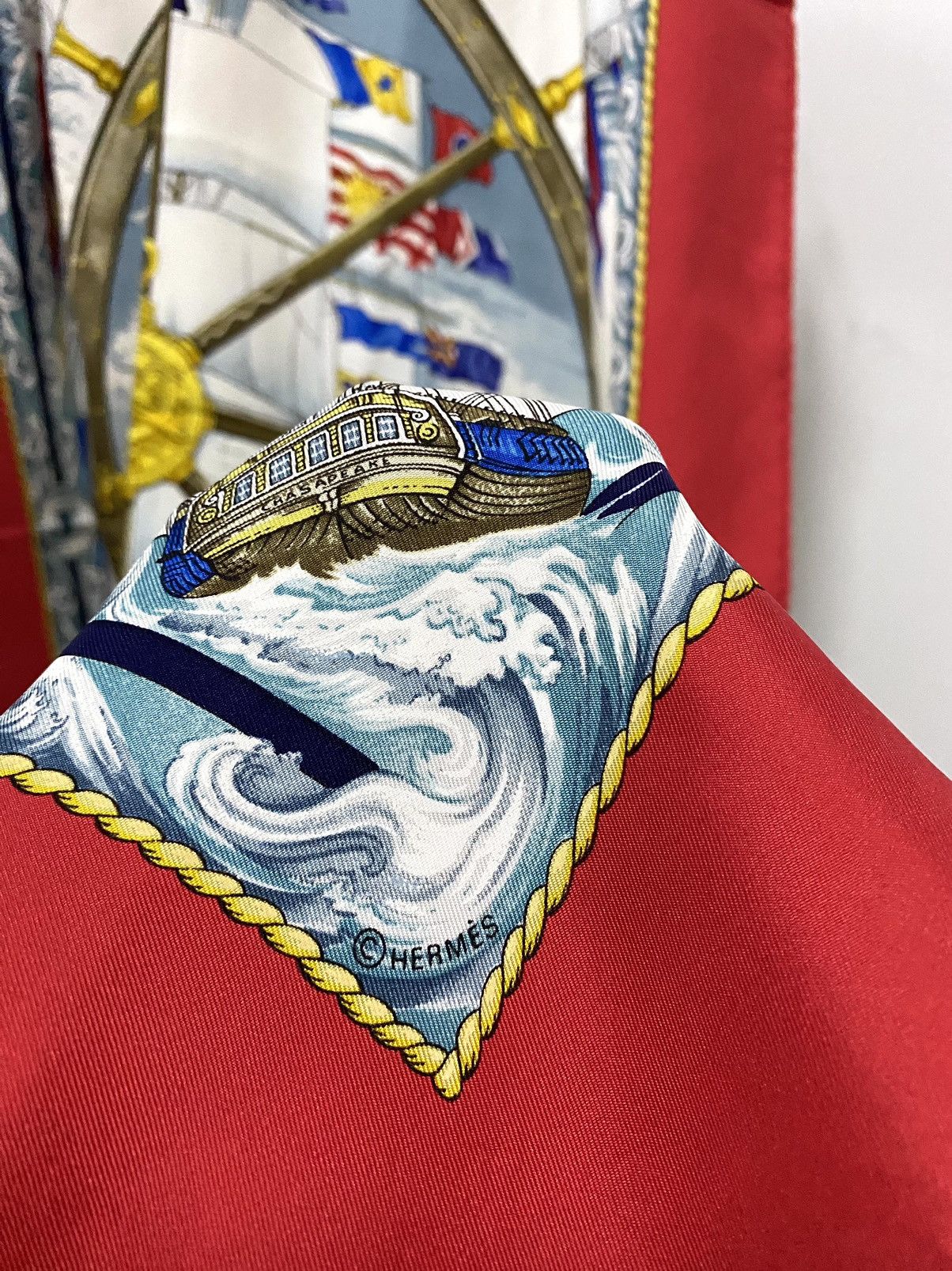 Hermes Hermès "Vive Le Vent" silk scarf by Laurence Bourthoumieu Size ONE SIZE - 11 Thumbnail