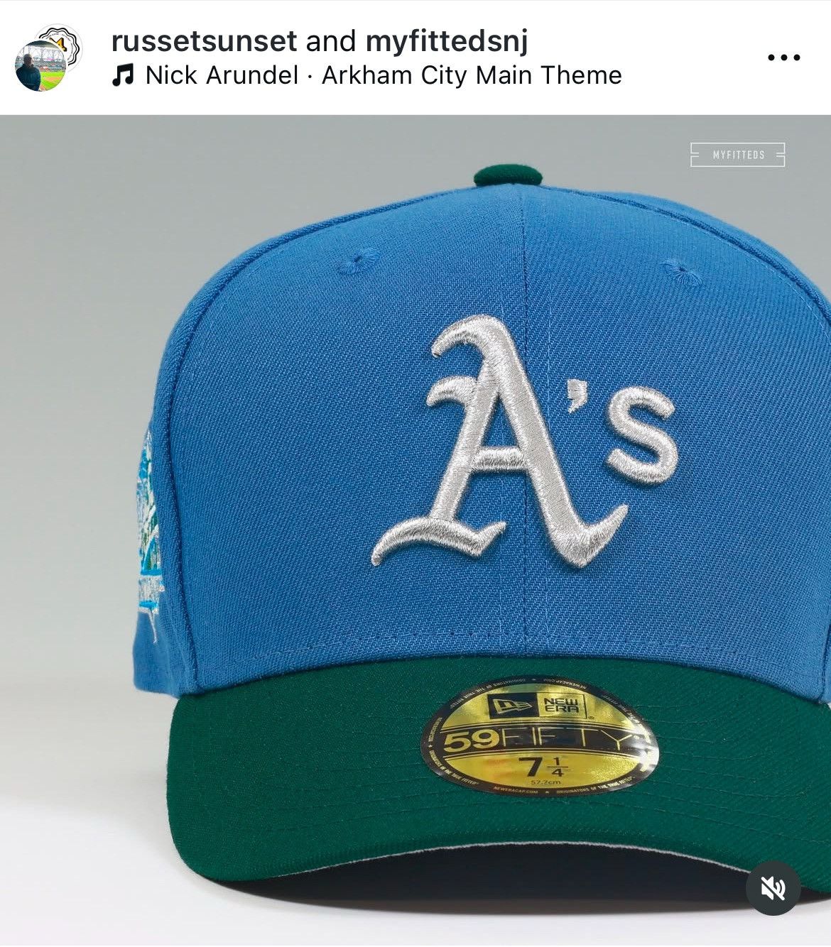 MyFitteds 7 1/4 OAKLAND ATHLETICS 1989 BATTLE OF THE BAY ARKHAM ASYLUM Size ONE SIZE - 2 Thumbnail