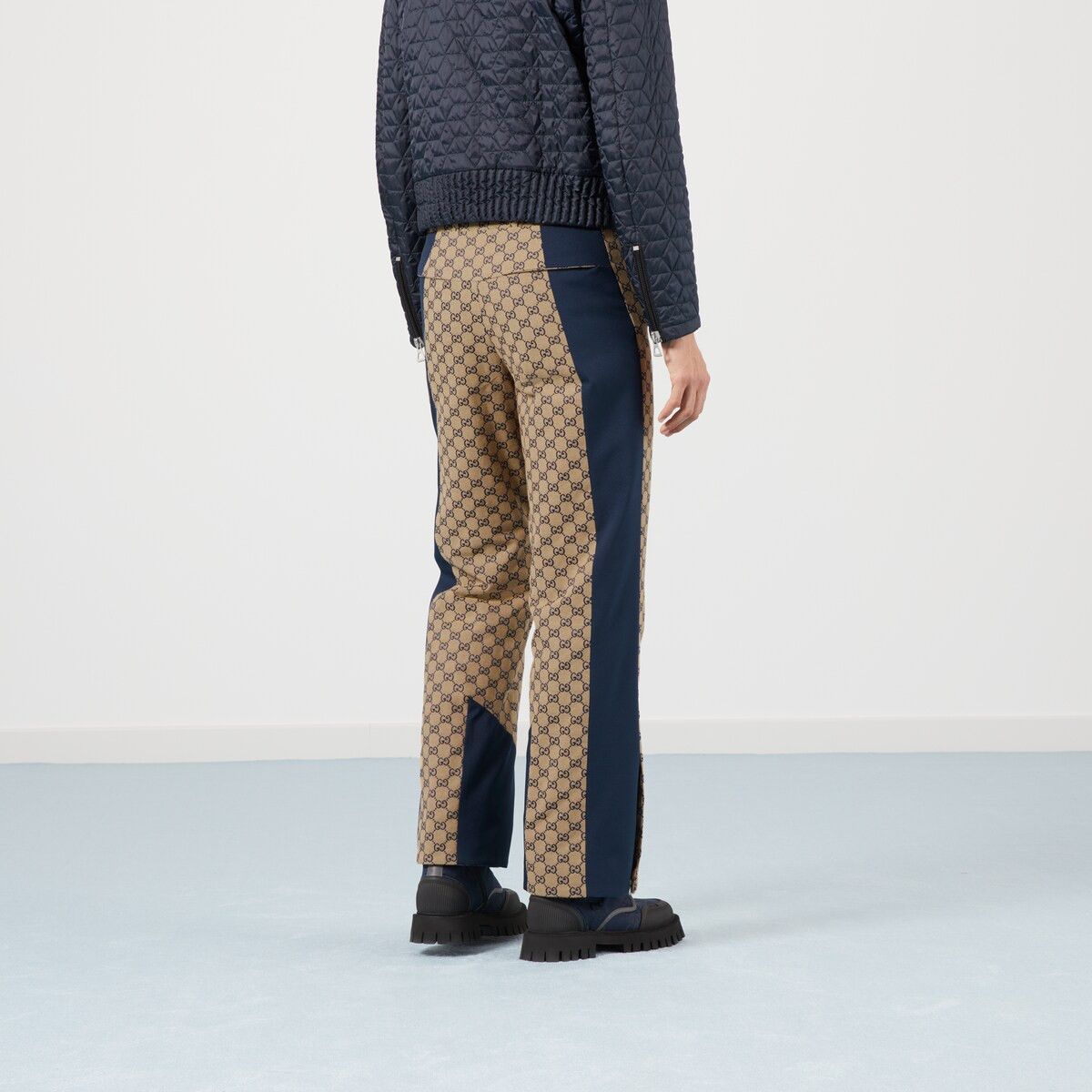 Gucci 48 M Gucci Ski Pants GG logo Beige Navy Blue Winter Size US 32 / EU 48 - 6 Thumbnail
