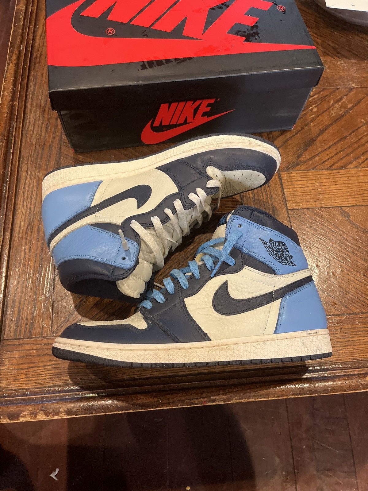 Jordan Brand × Nike Jordan 1 Retro High Og Obsidian Size US 11 / EU 44 - 2 Thumbnail