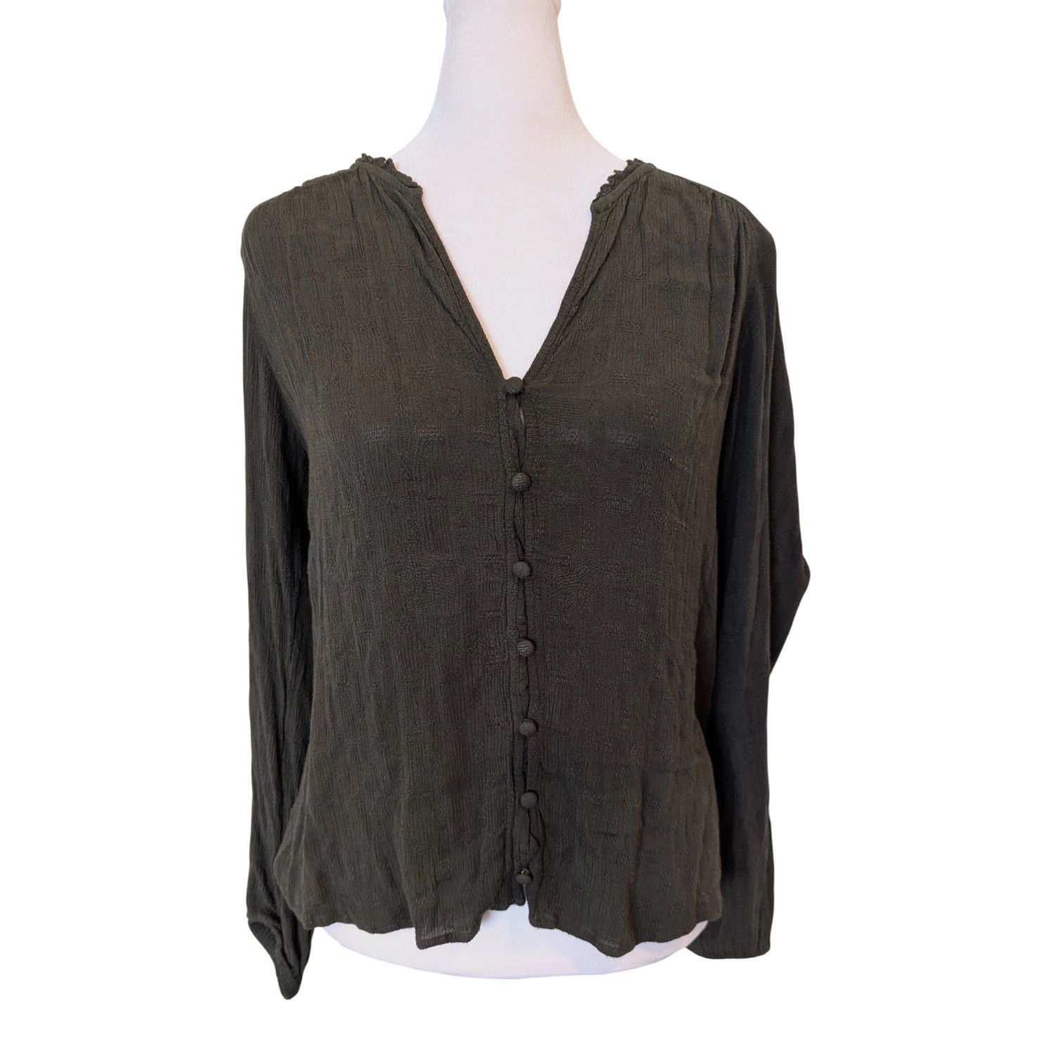 Other Gentle Fawn Emma Green Peasant Textured Blouse XS Size XS / US 0-2 / IT 36-38 - 5 Thumbnail