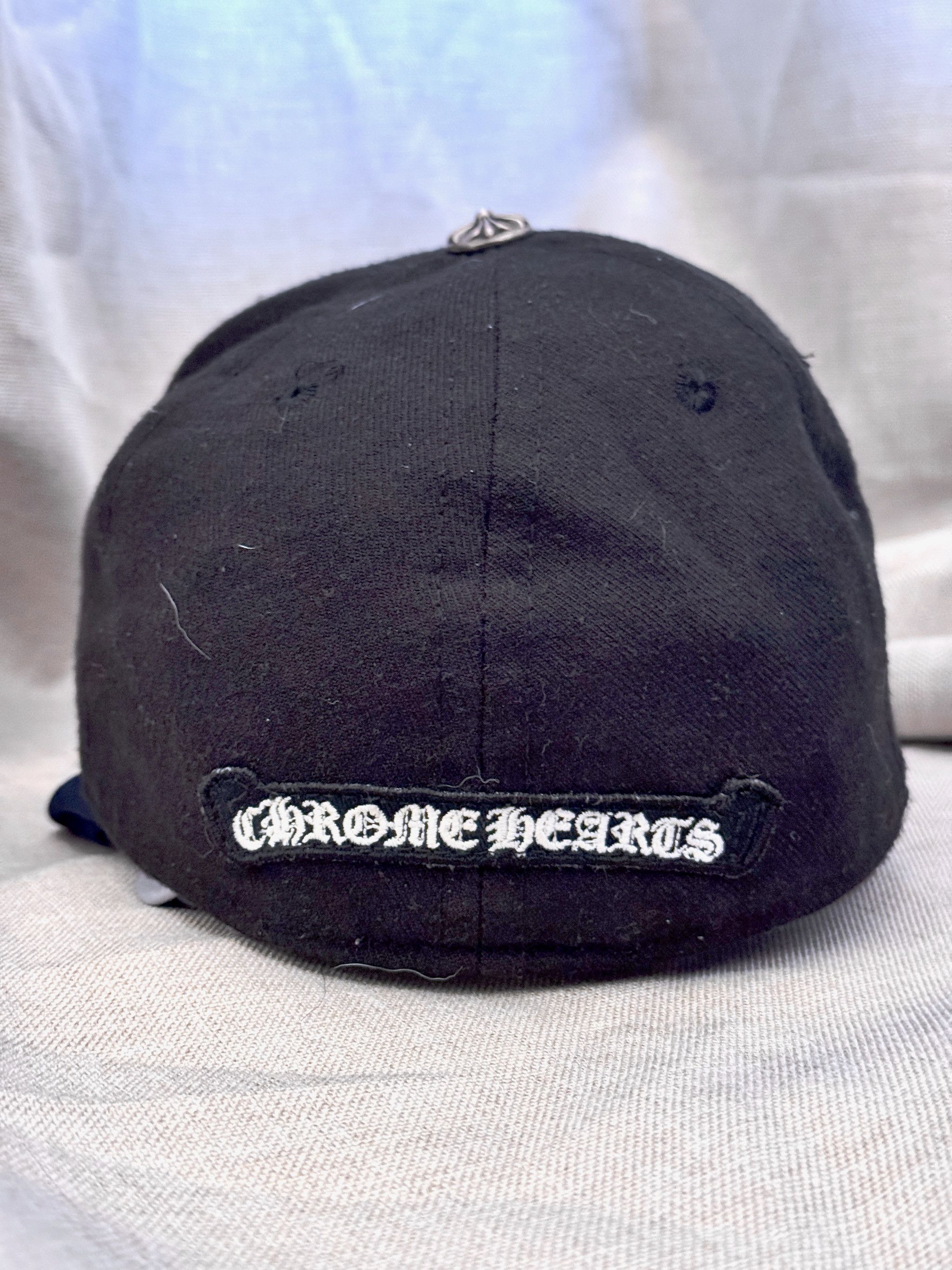 Chrome Hearts Chrome Hearts Vintage Black 'CH' Logo Cap w/ Leather Brim Size ONE SIZE - 4 Thumbnail