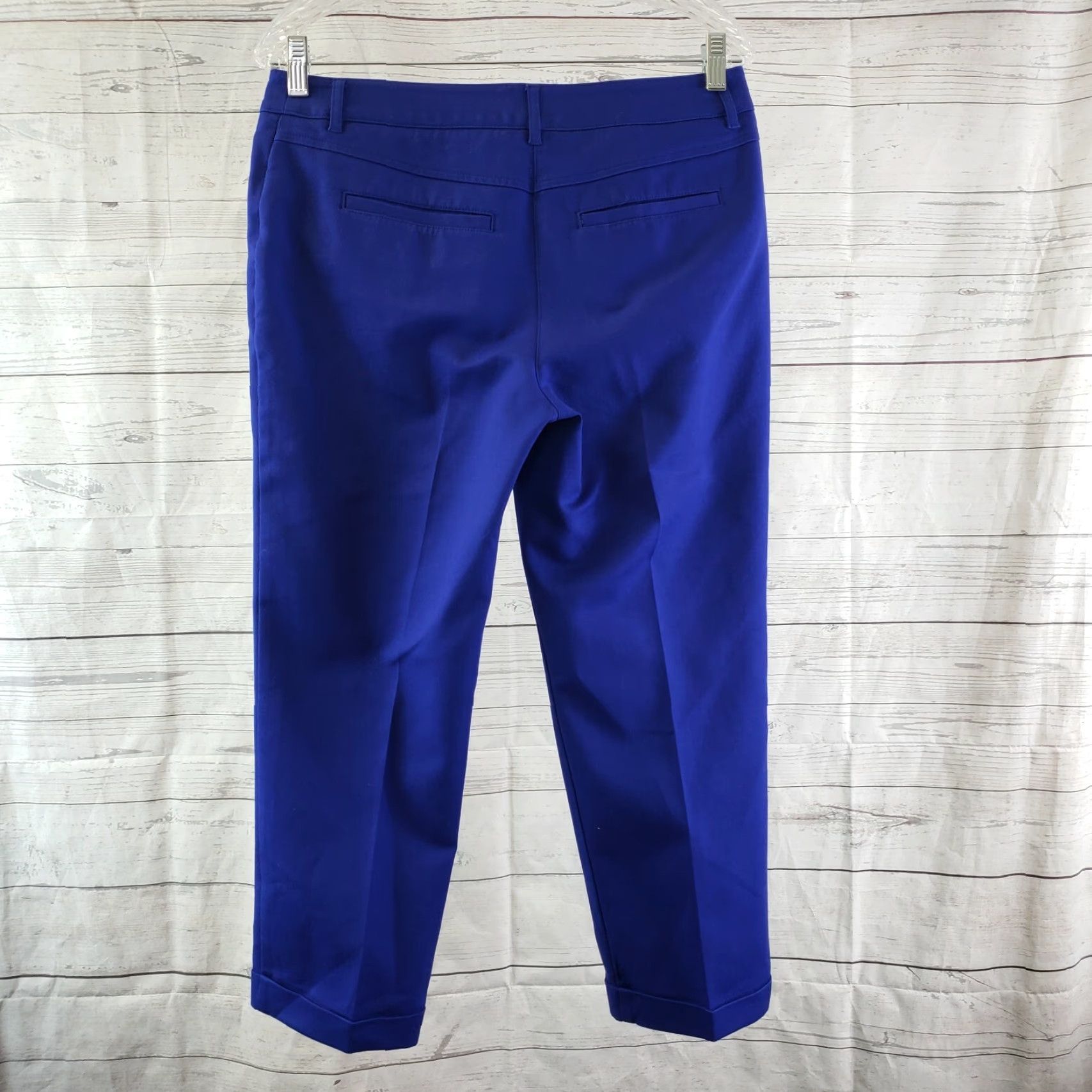 Vintage VINTAGE? No, So Slimming by Chicos Women’s Pants Sz 4 Blue Cropped Rolled Hem Slimming Cotton Blend 97% Cotton 3% Spandex Inseam 23" Size 27" / US 4 / IT 40 - 3 Thumbnail
