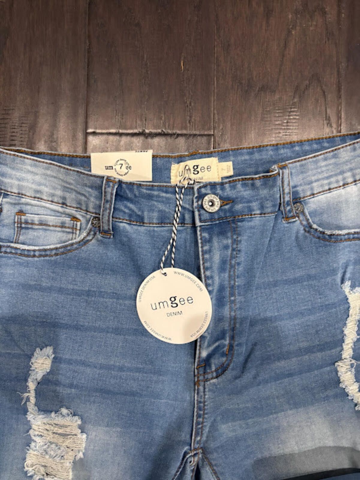 Other Umgee Light Blue Lightly Distressed Denim Jeans Size 7 NWT Size 30" / US 8 / IT 44 - 4 Thumbnail