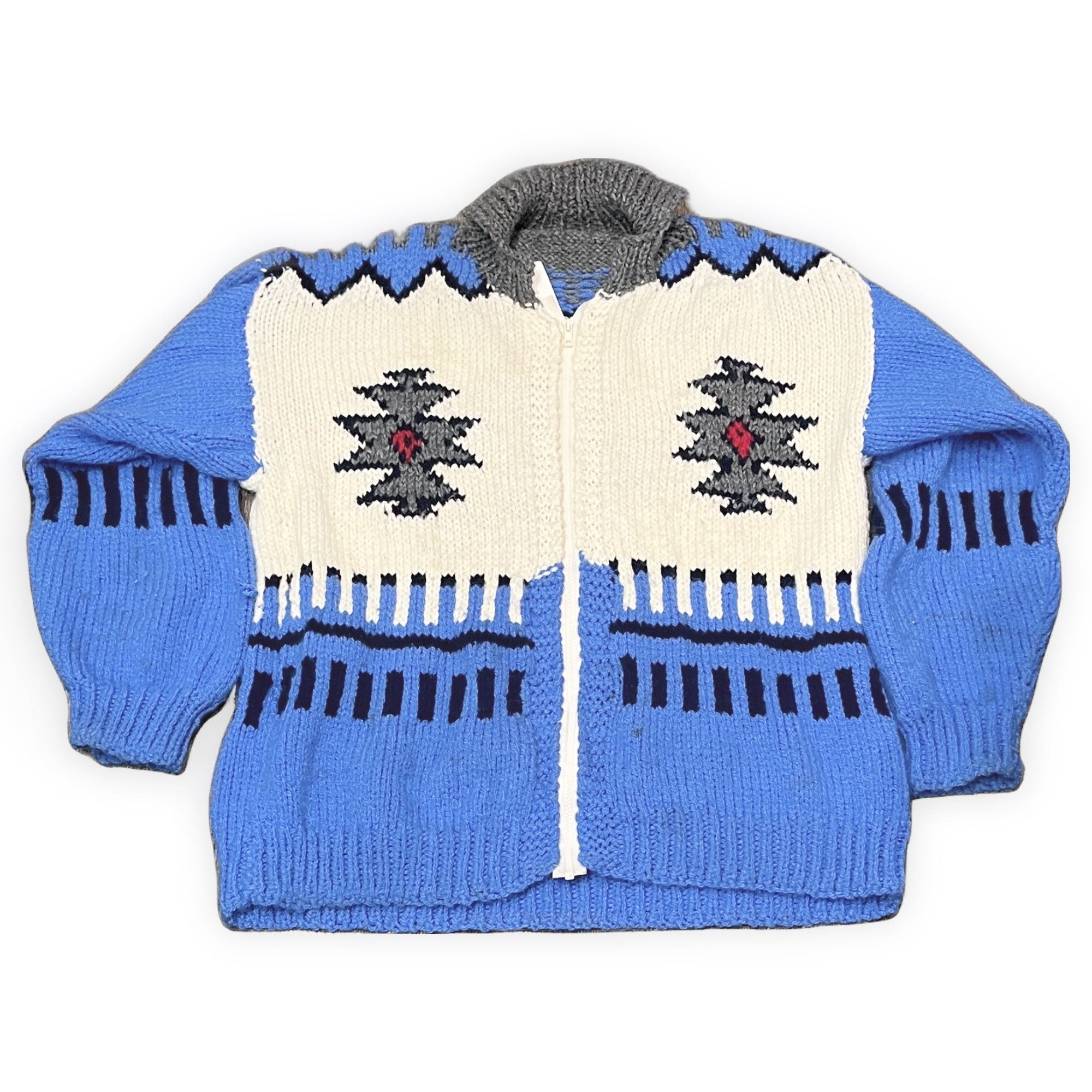 Vintage 2XL | Vintage Hand Knit Jacquard Sweater Size XXL / US 16-18 / IT 52-54 - 1 Thumbnail