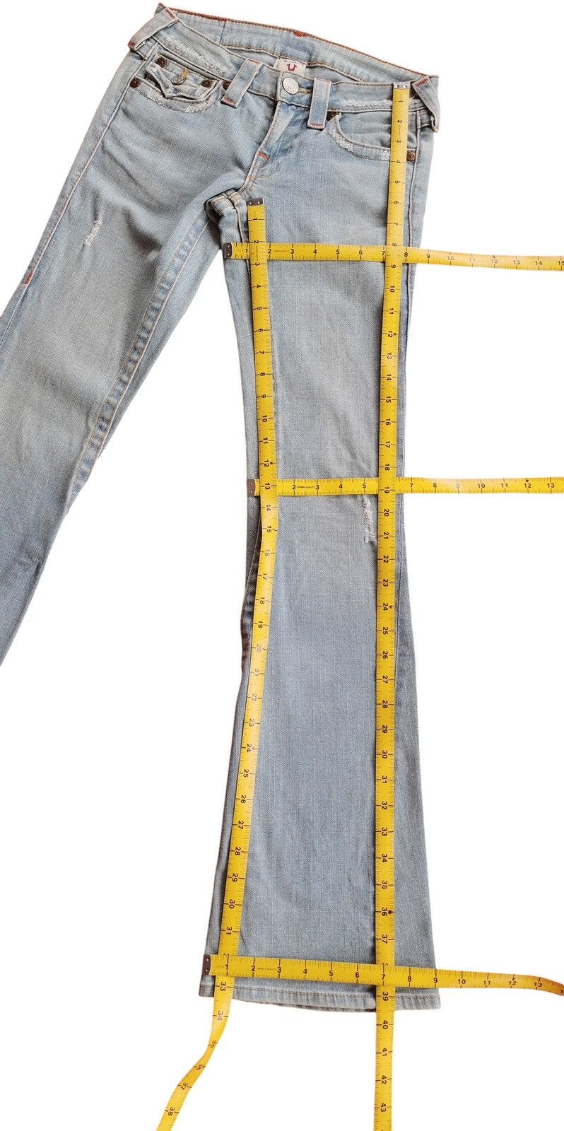True Religion Rare True Religion Low Rise Flared Jeans Made in USA 26" Size 26" / US 2 / IT 38 - 10 Thumbnail