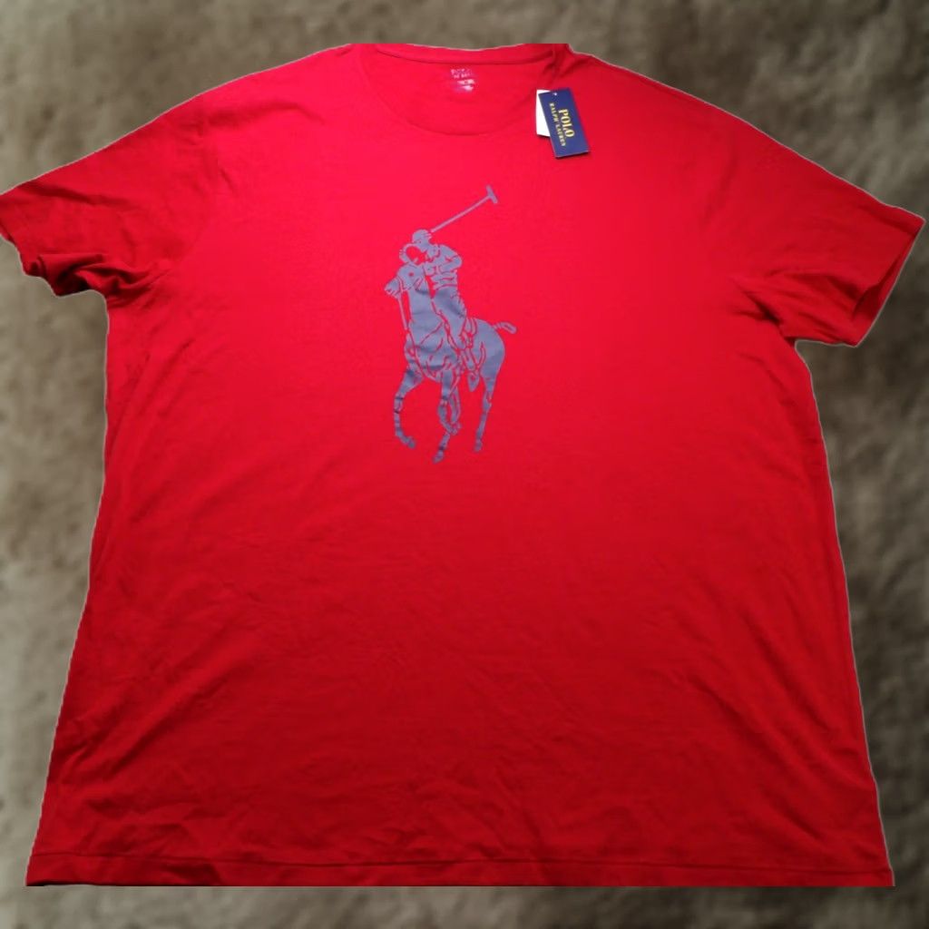 Polo Ralph Lauren Polo Ralph Lauren T-Shirt Men 3XLT Red Big Pony Graphic Short Sleeve Tall NWT Size US XXL / EU 58 / 5 - 1 Thumbnail