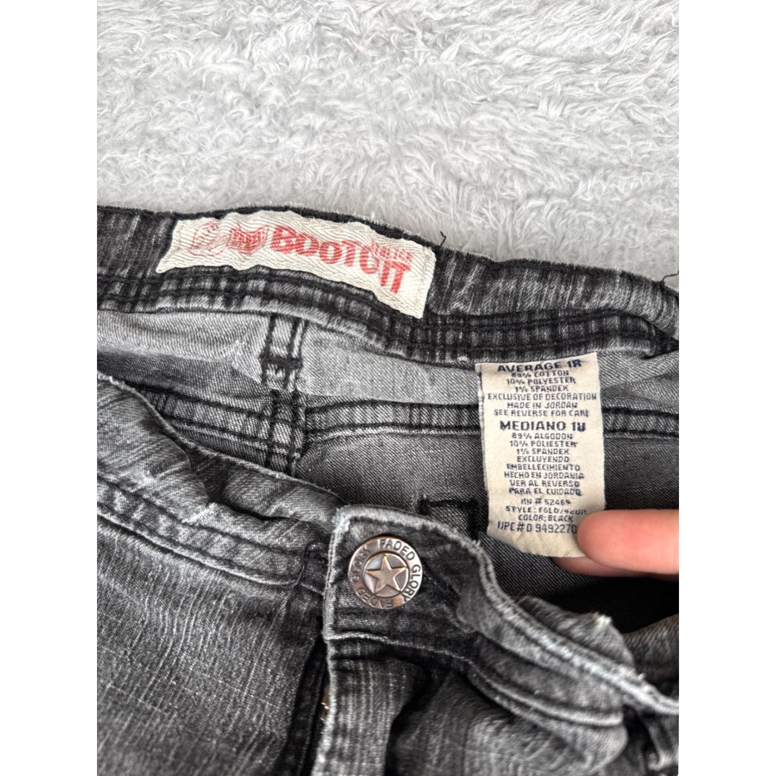 Faded Glory Faded Glory Jeans Women 34x31 Black Denim Bootcut Mid Rise Cotton Blend 1 Size 25" / US 0 / IT 36 - 6 Thumbnail