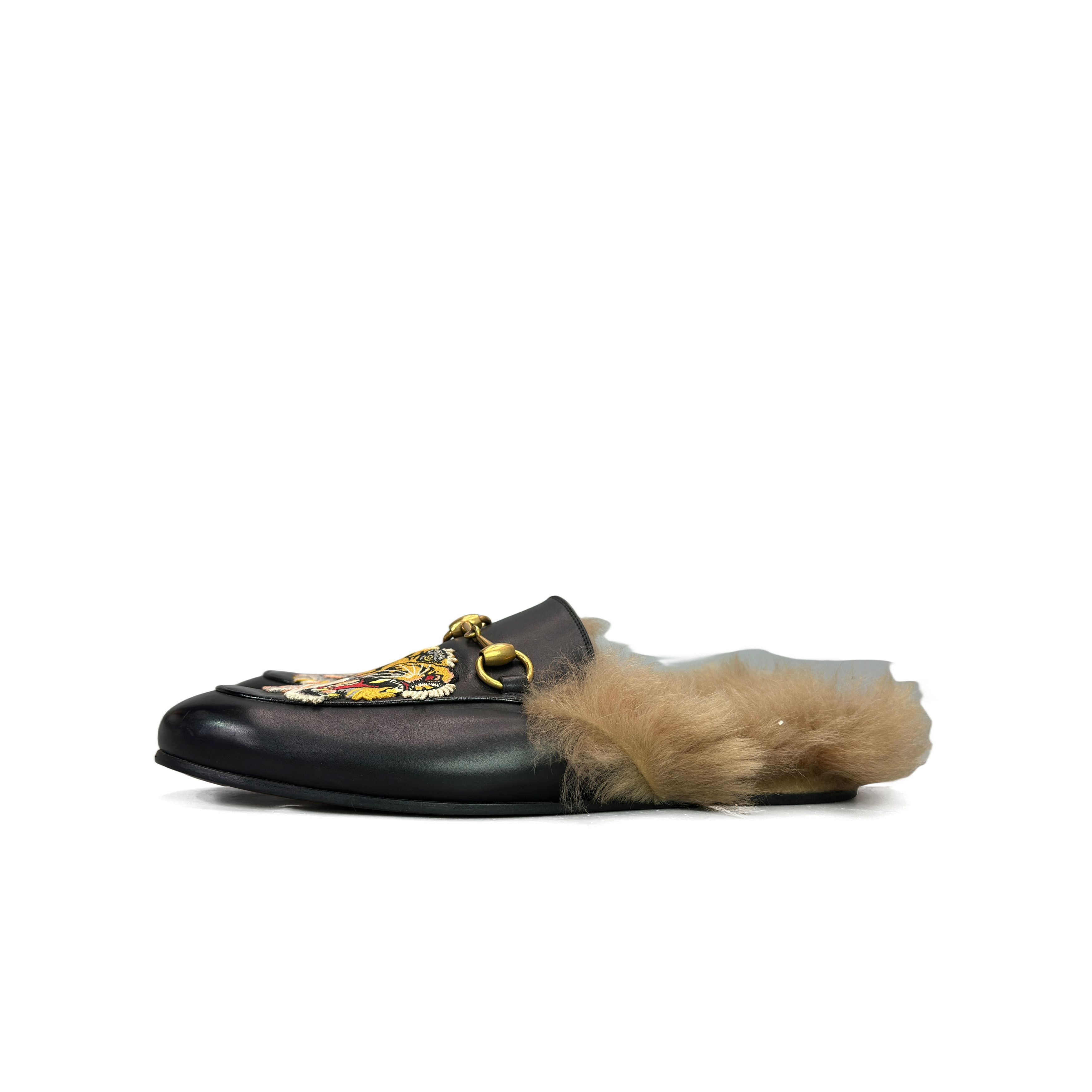 Gucci Gucci Tiger Embroidered Fur Slip Ons Size 6 Size US 6 / EU 39 - 1 Thumbnail