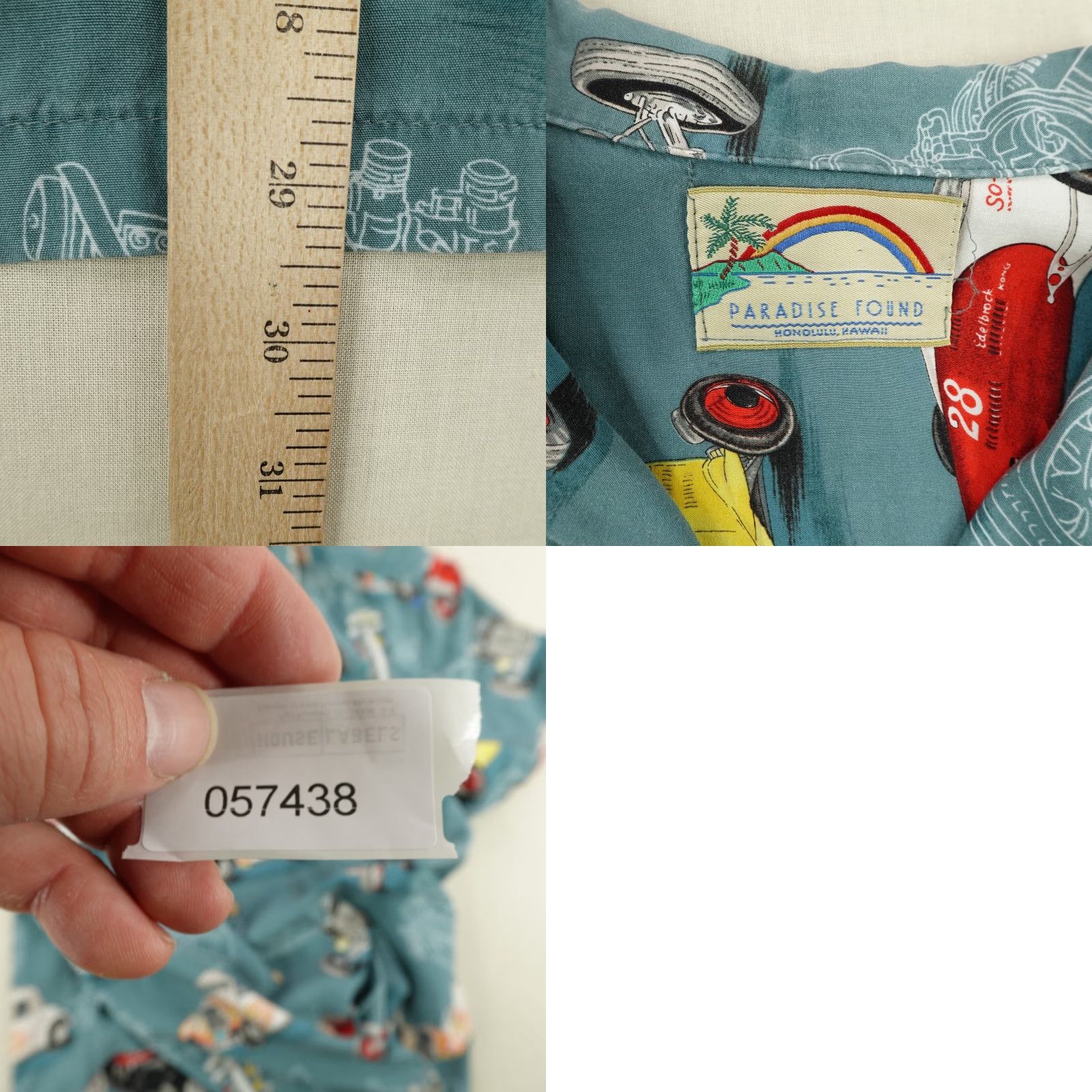 Paradise Found Vintage Paradise Found Shirt Mens XL Blue Hawaiian Classic Cars Aloha Button Up Size US XL / EU 56 / 4 - 8 Thumbnail