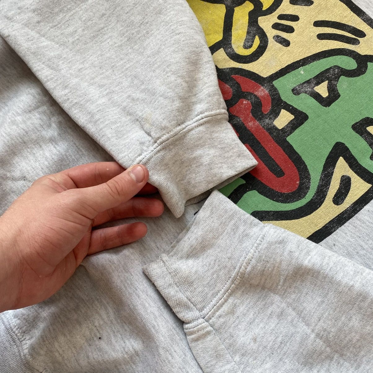 Keith Haring Vintage Keith Haring 90’s Big Graphic logo designer sweatshi Size US M / EU 48-50 / 2 - 7 Thumbnail