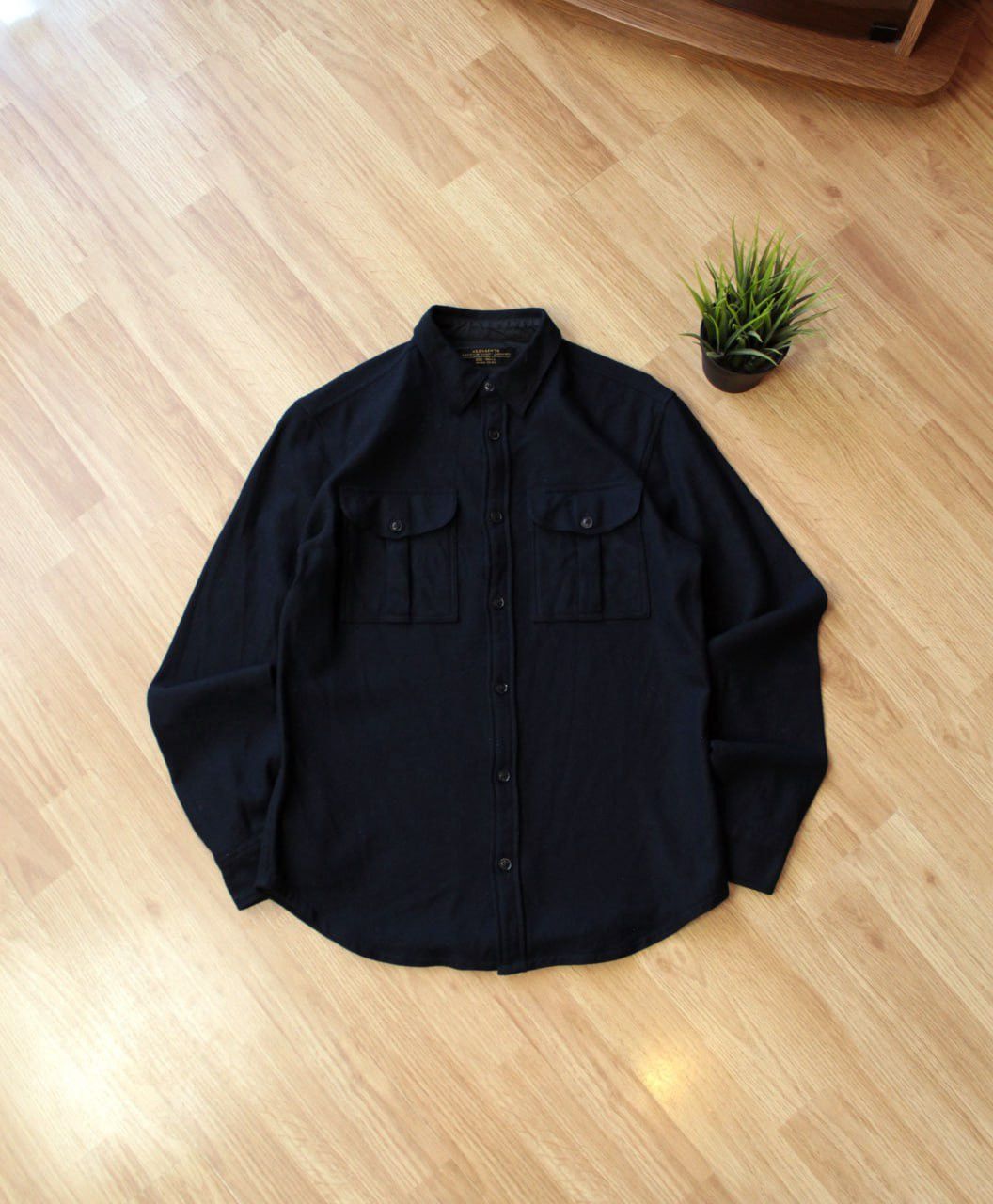Allsaints 🔥 Allsaints Neward LS Shirt Wool Long Sleeve Button Blue Size US S / EU 44-46 / 1 - 2 Thumbnail