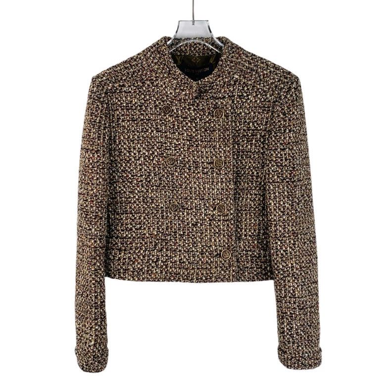 Louis Vuitton Louis Vuitton Brown logo wool woven long sleeve jacket Size M / US 6-8 / IT 42-44 - 1 Thumbnail