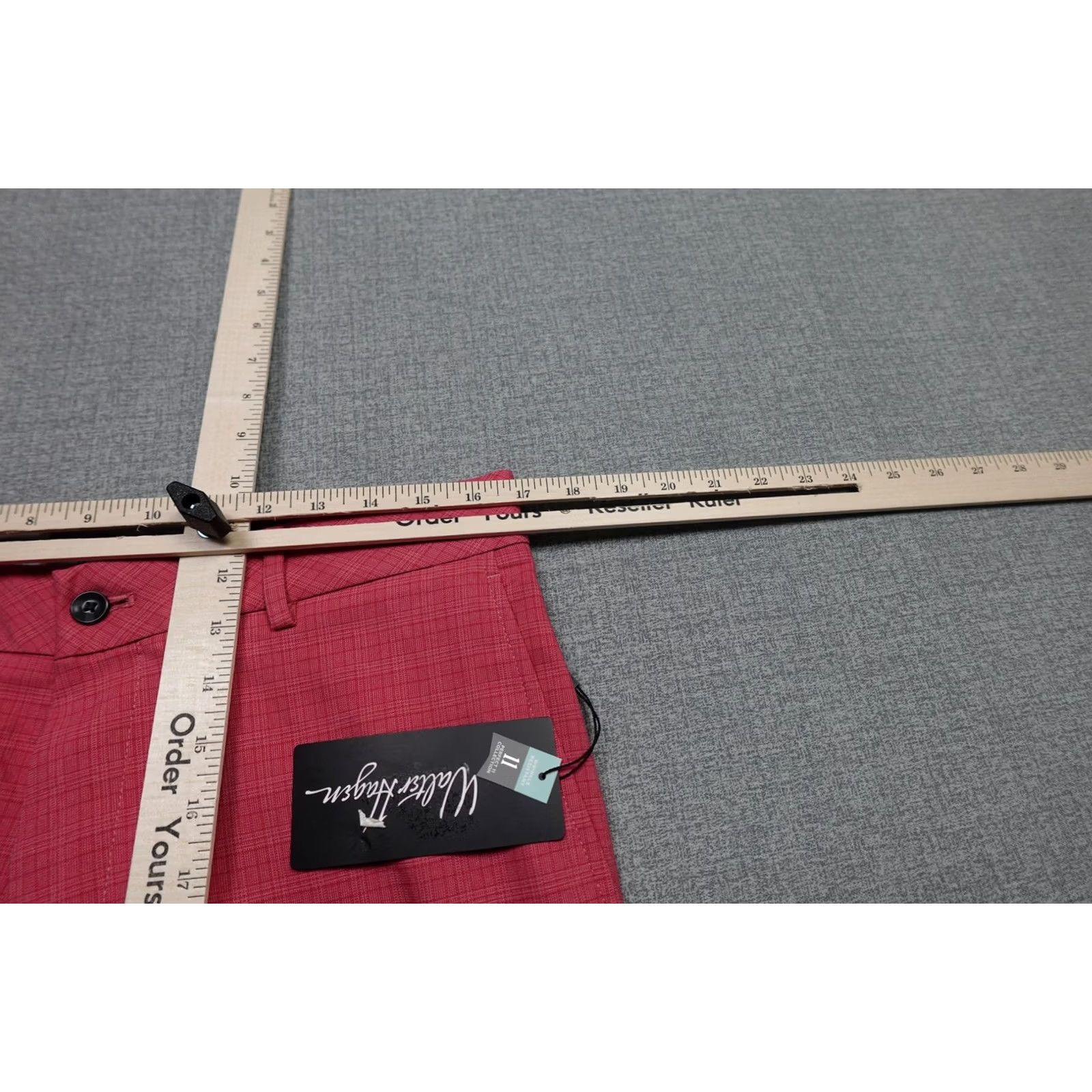 Vintage Walter Hagen Perfect 11 Shorts Mens 35 Pink Plaid Chino Golf 10 Inseam Stretch Size US 35 - 5 Thumbnail
