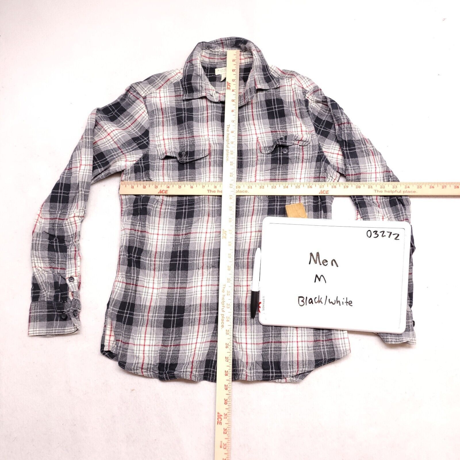 Sonoma Sonoma Tartan Flannel Button Shirt Mens Size Medium M Black Size US M / EU 48-50 / 2 - 6 Thumbnail