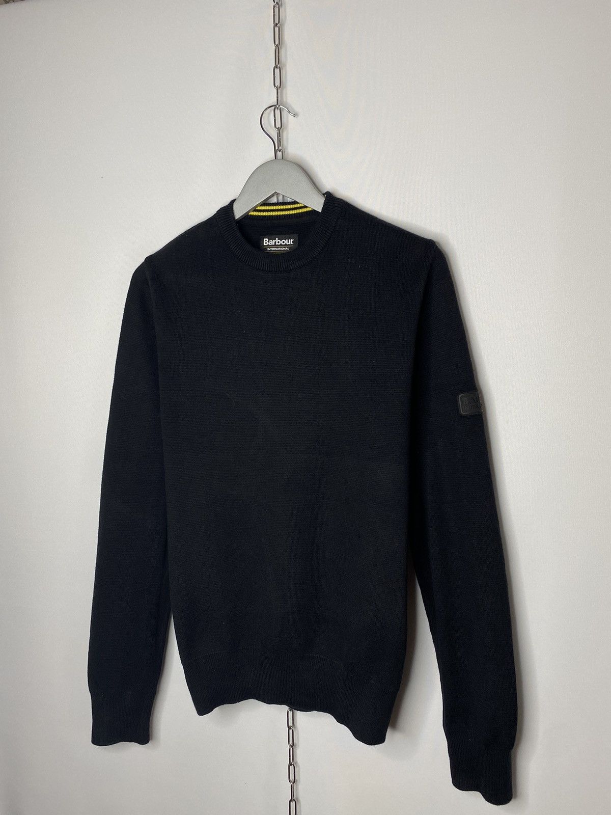 Barbour × Designer × Vintage 🔥Barbour International Sweater Jumper Pullover Black🔥 Size US M / EU 48-50 / 2 - 3 Thumbnail