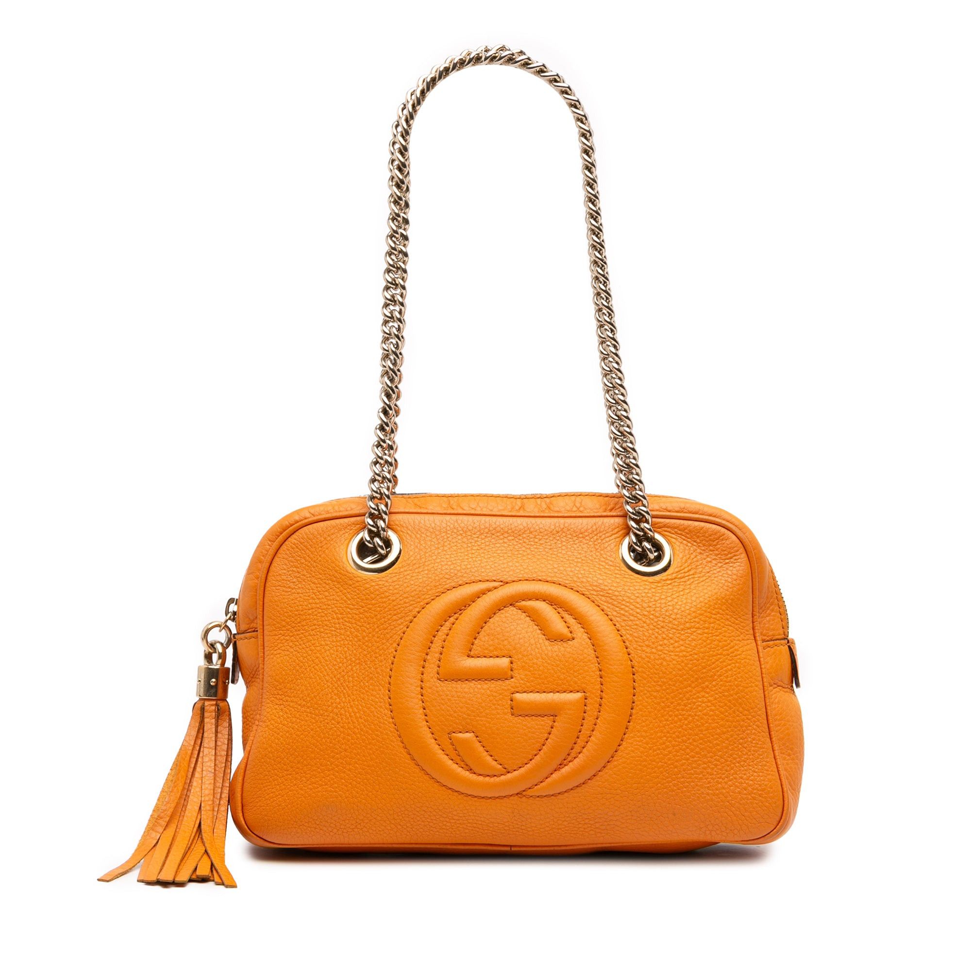 Leather Soho Chain Zip Shoulder Bag