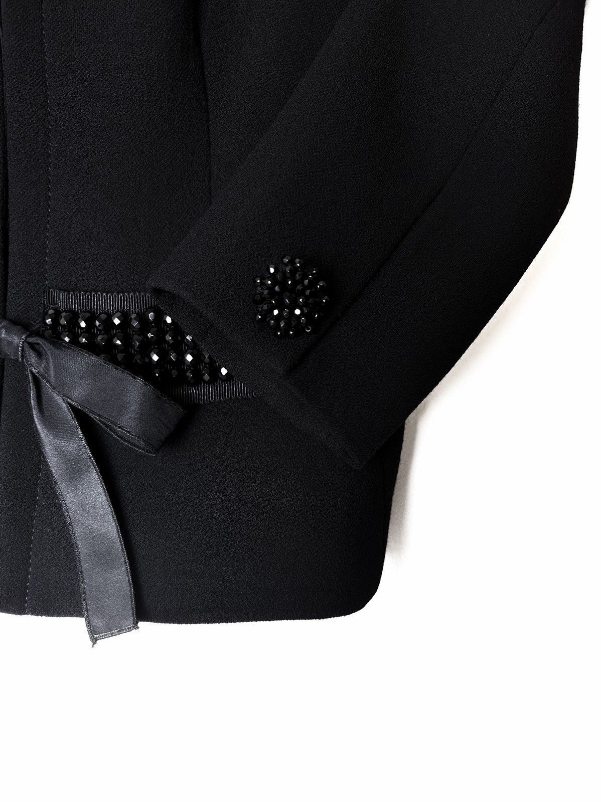 Prada Prada Black Jewel Embellished Cropped Wool Jacket Size M / US 6-8 / IT 42-44 - 6 Thumbnail