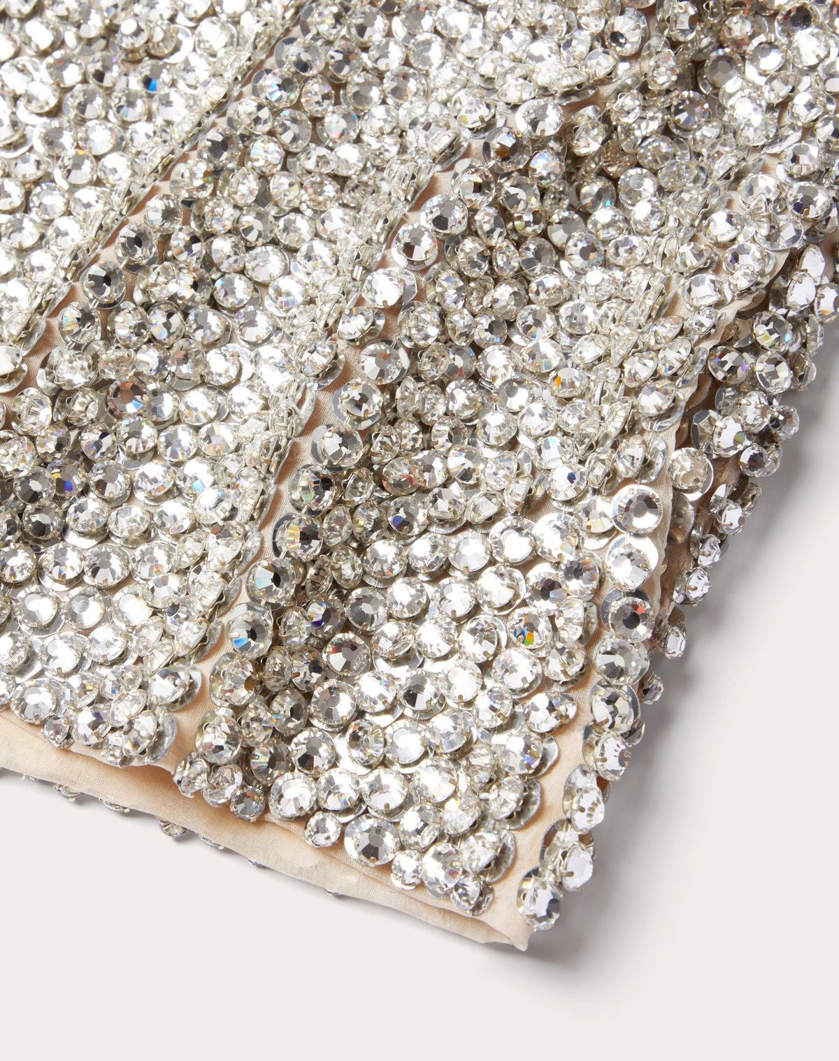 Valentino o1s1wg110525 Embroidered Organza Mini Skirt in Silver Size 28" / US 6 / IT 42 - 6 Thumbnail