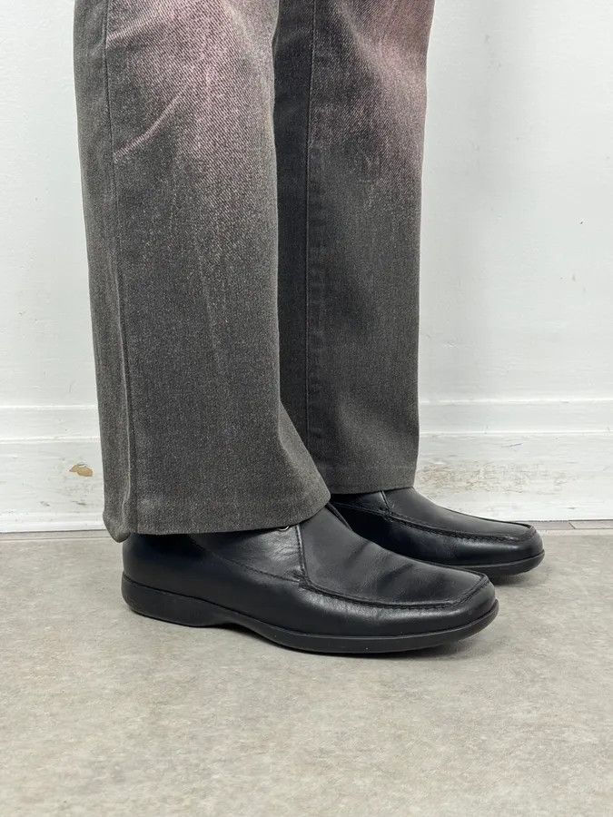 Prada 2000s Prada Black Leather Derby Shoes Size US 8 / EU 41 - 3 Thumbnail