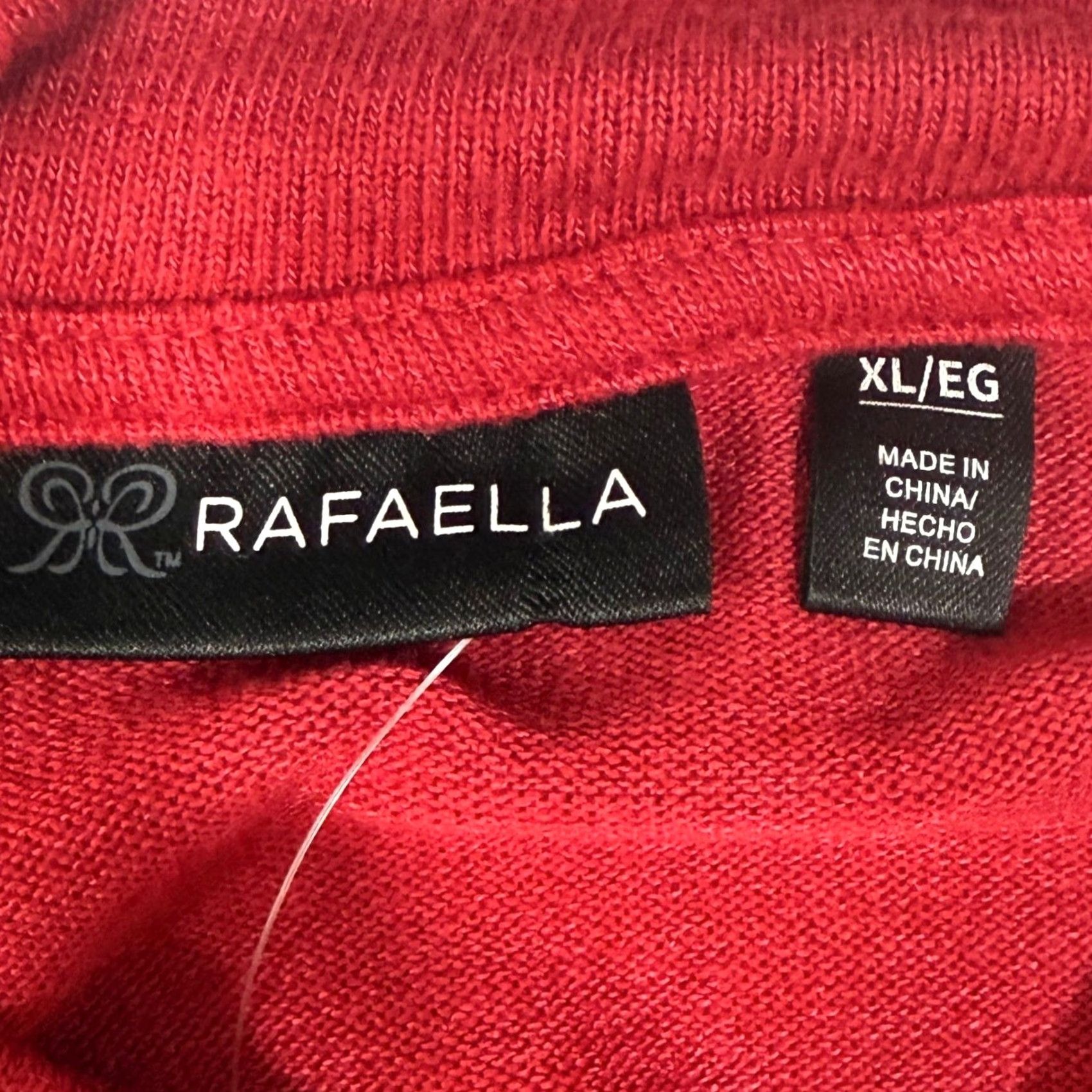 Vintage Rafaella Top Mock Neck Long Sleeve Rio Red Knit Grommet Cuff Christmas Holiday Office Classic Size XL / US 12-14 / IT 48-50 - 6 Thumbnail