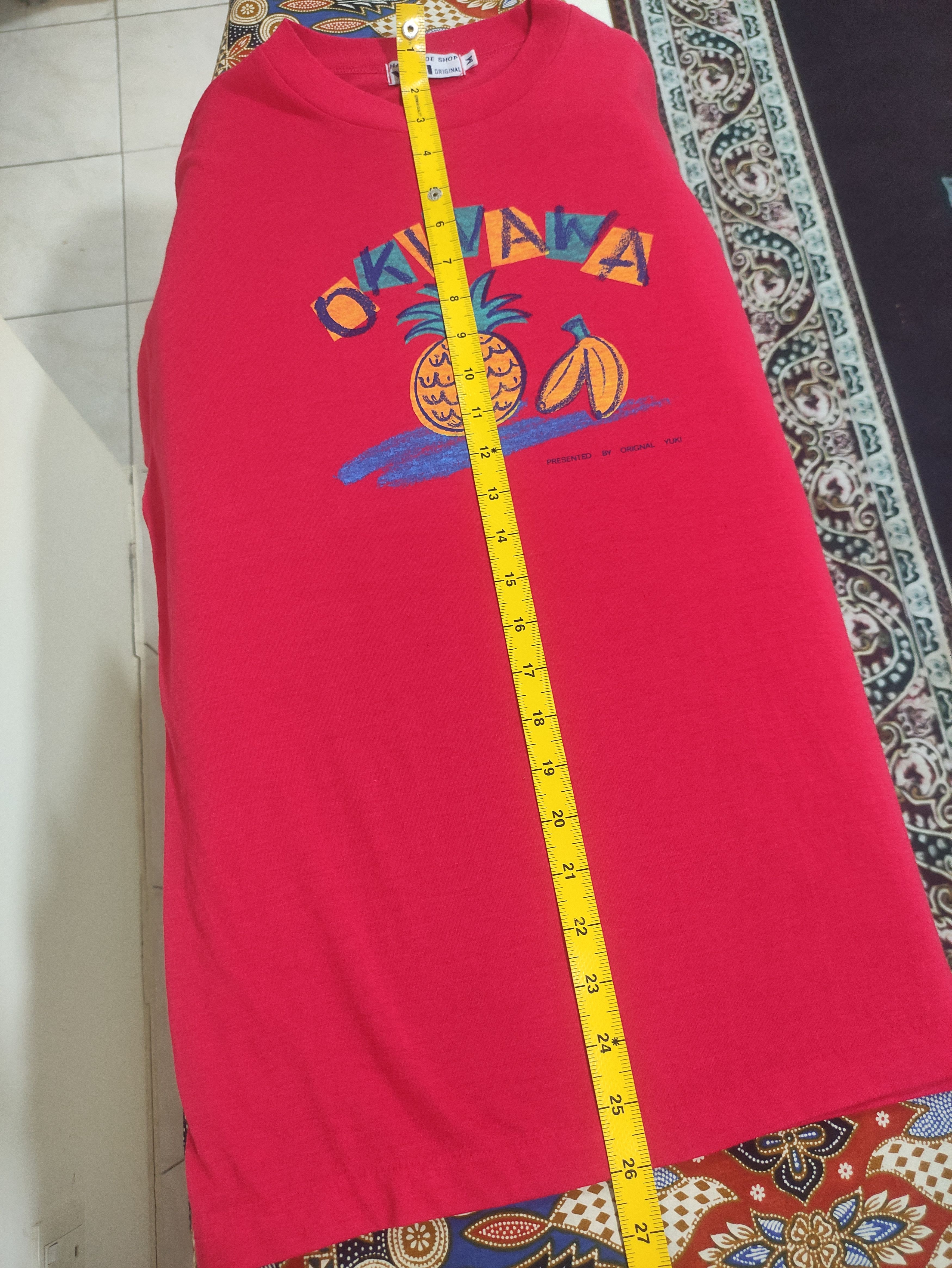 Vintage Vintage Simple Okinawa by HandMade YUKI Original RED T-Shirt Size US S / EU 44-46 / 1 - 2 Thumbnail