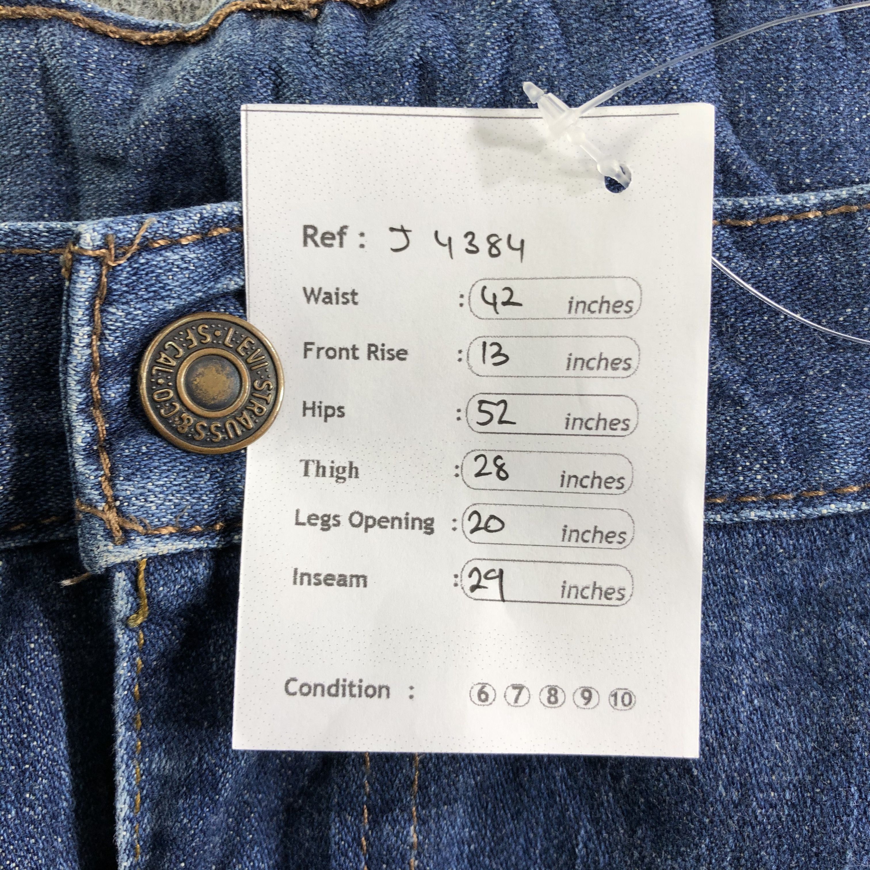 Levi's Vintage Blue Wash Levis 569 Jeans-J4384 Size US 42 / EU 58 - 13 Thumbnail