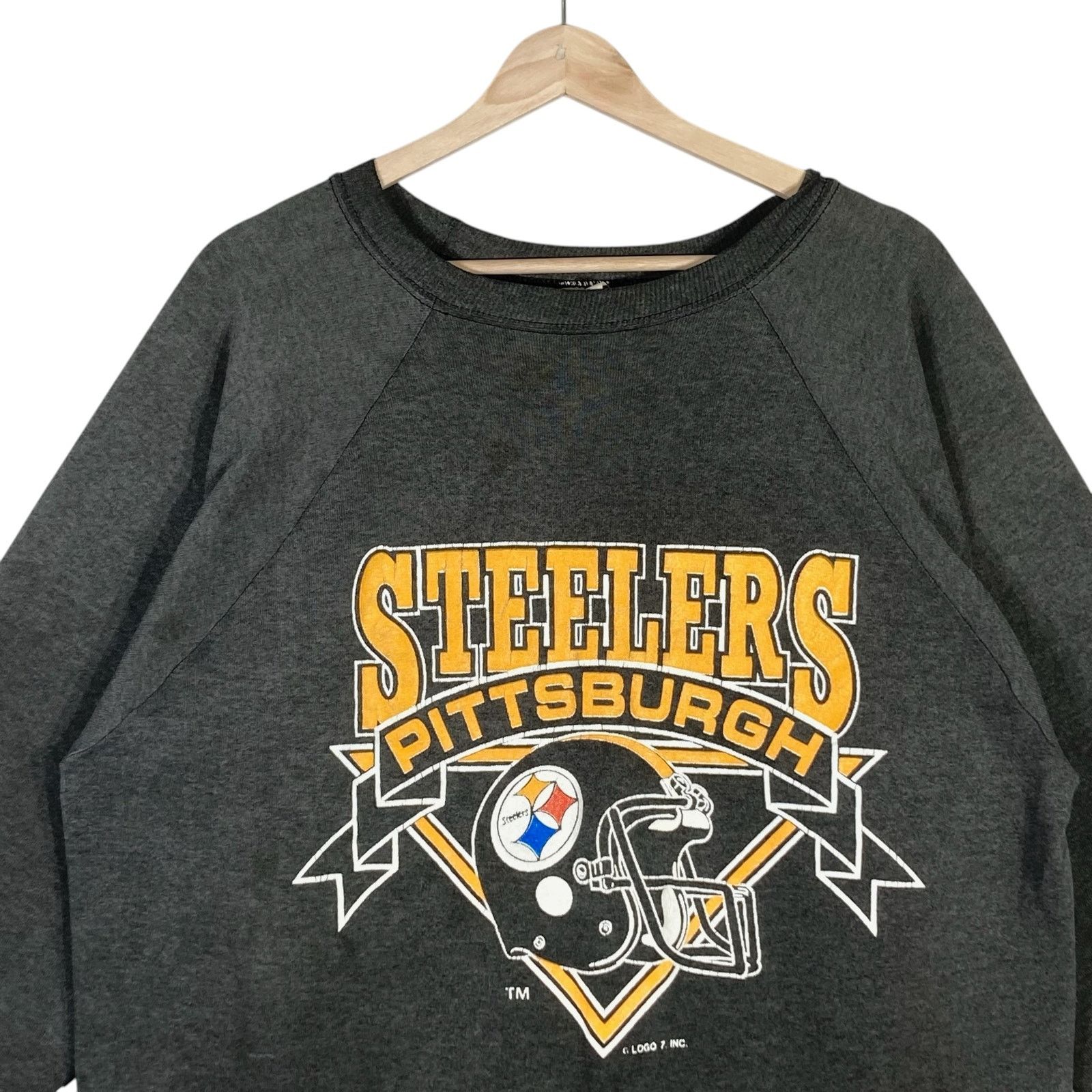 Logo 7 Vintage Pittsburgh Steelers NFL Crewneck XL Size US XL / EU 56 / 4 - 2 Thumbnail