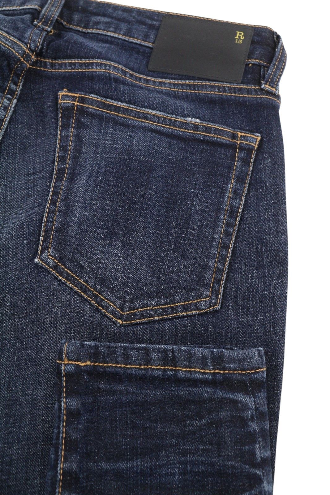 R13 ALISON SKINNY 27 Howell Indigo Black Hem Distress 86231 Size 27" / US 4 / IT 40 - 5 Thumbnail