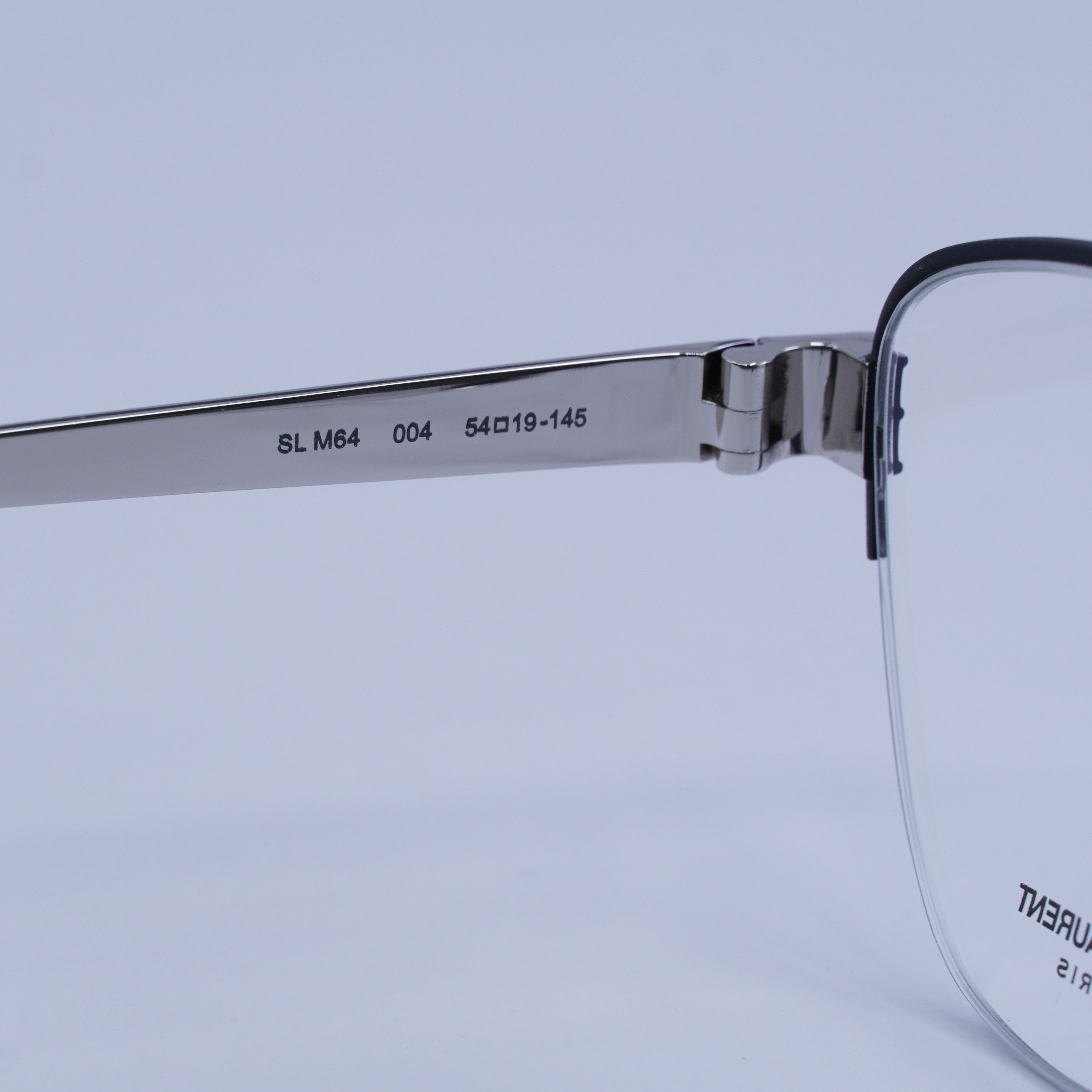 Saint Laurent Paris Saint Laurent SL M64 004 Eyeglasses Black/Silver 54mm Size ONE SIZE - 6 Thumbnail
