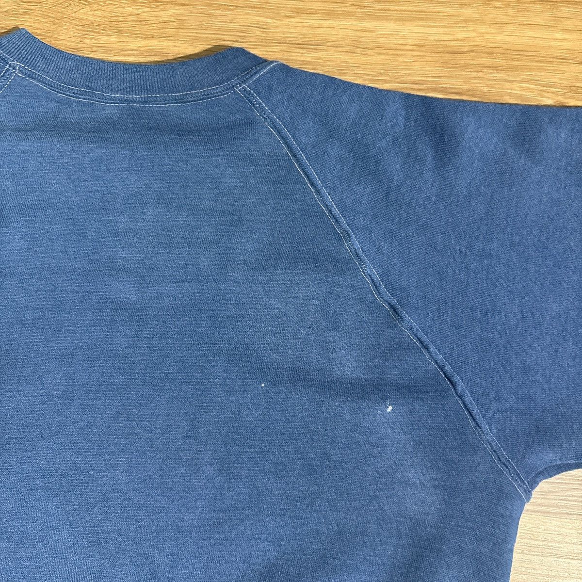 Vintage Vintage 70s/80s Blue Raglan Blank Sweatshirt Size US S / EU 44-46 / 1 - 8 Thumbnail