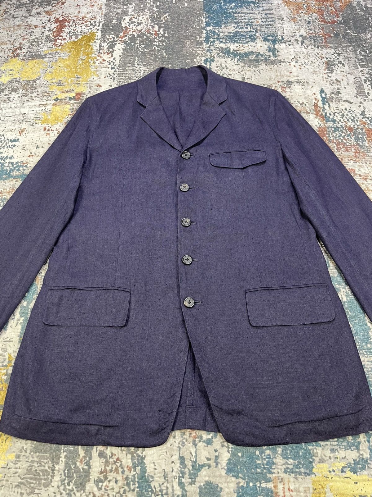 Y's for Men Yohji Yamamoto A/W 2016 Y’s For Men Indigo Hemp Jacket Size US M / EU 48-50 / 2 - 2 Thumbnail