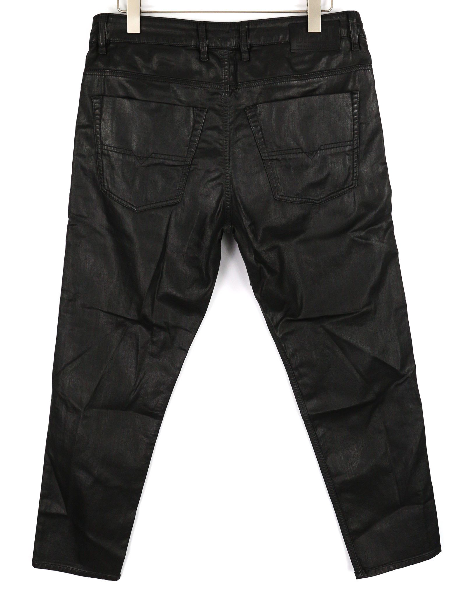 Diesel KROOLEY JOGG 0849R W36/L32 Coated Black Jeans 40216 Size US 36 / EU 52 - 2 Thumbnail