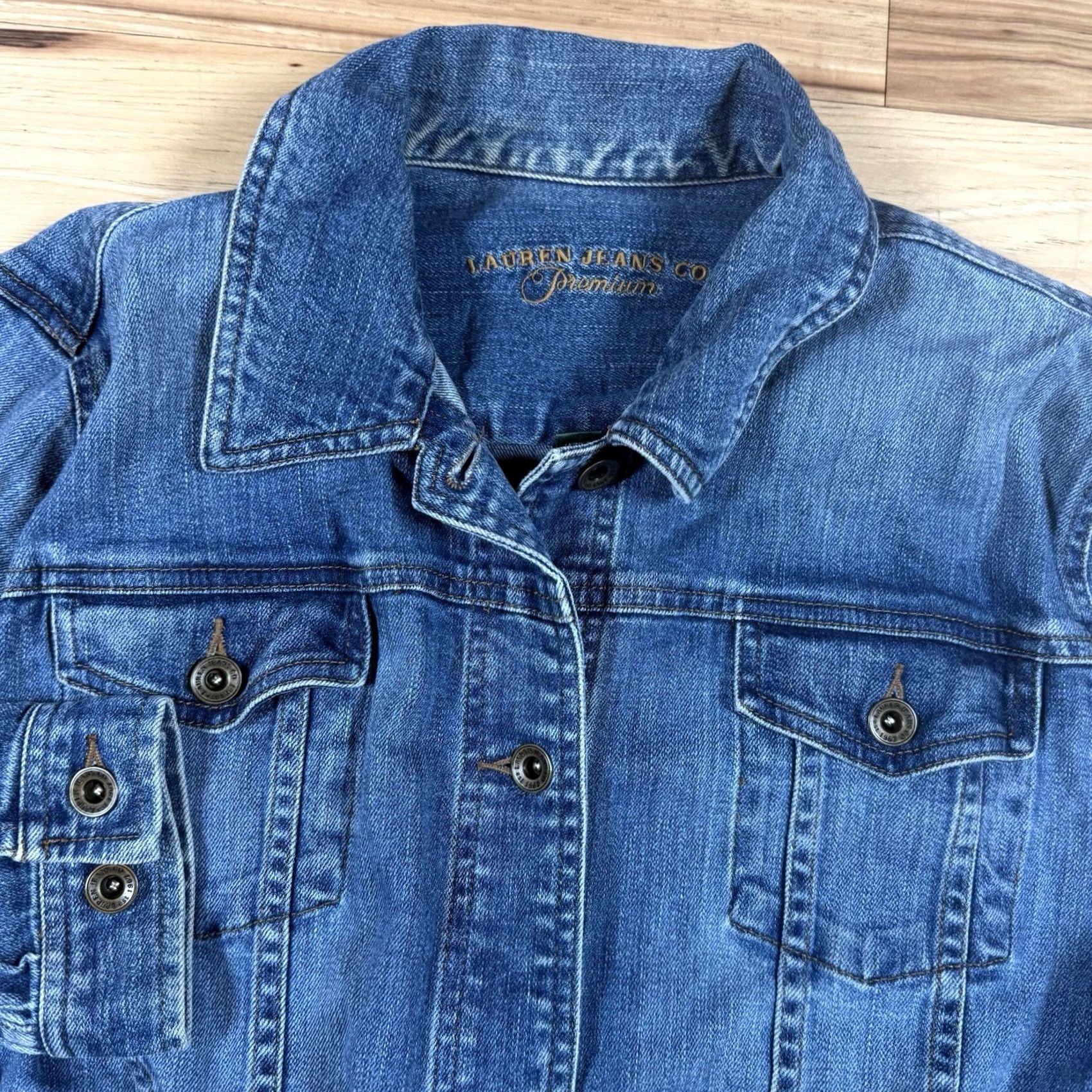 Ralph Lauren VINTAGE Polo Ralph Lauren Women's Jacket L Blue Denim Dungarees Jeans Size 36" / US 14 / IT 50 - 3 Thumbnail