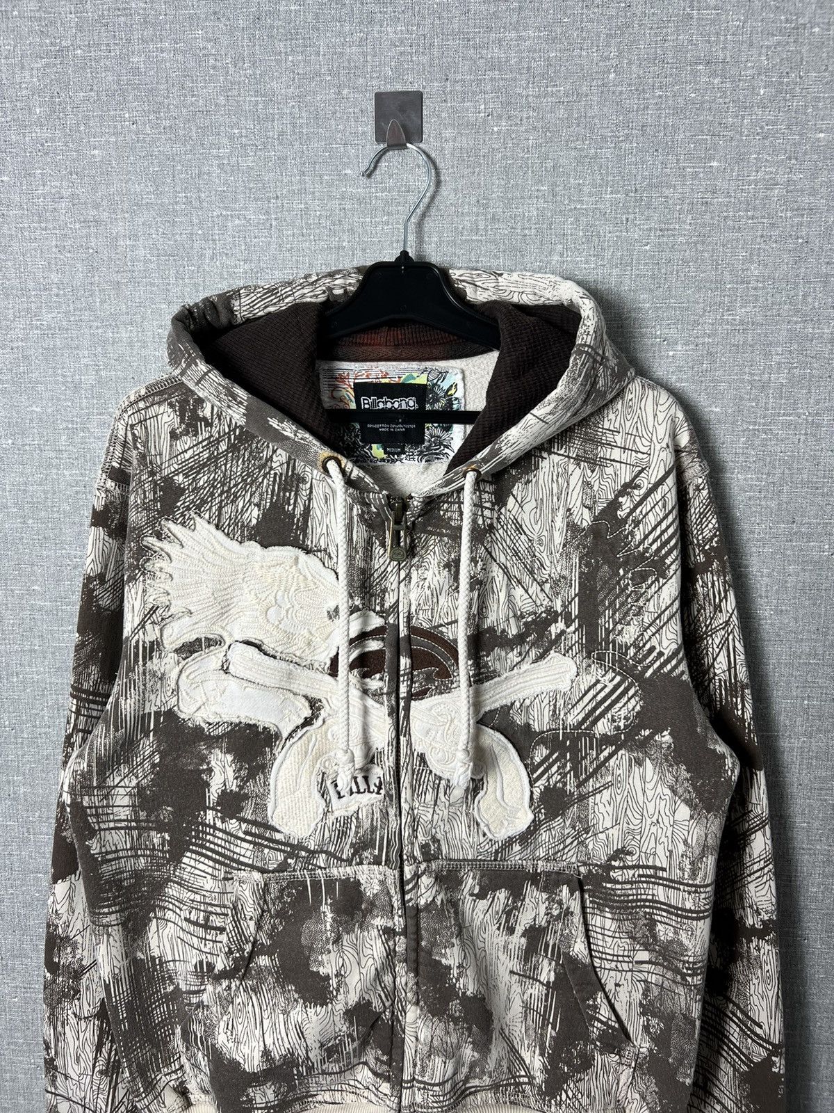 Billabong Vintage 90s Billabong All Over Printed Zip Up Hoodie Size US M / EU 48-50 / 2 - 2 Thumbnail