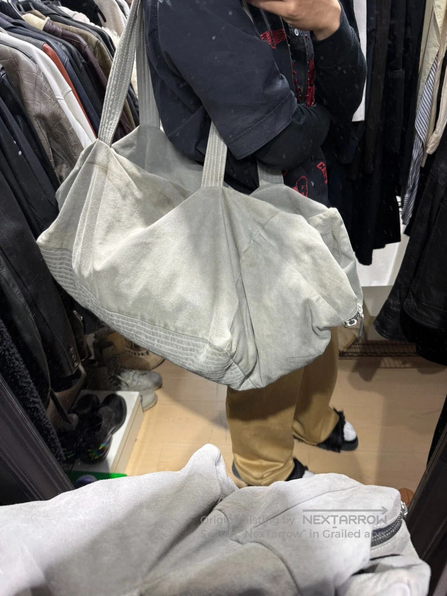 Ann Demeulemeester Ann Demeulemeester Oversized Suede Tote. Size ONE SIZE - 9 Thumbnail