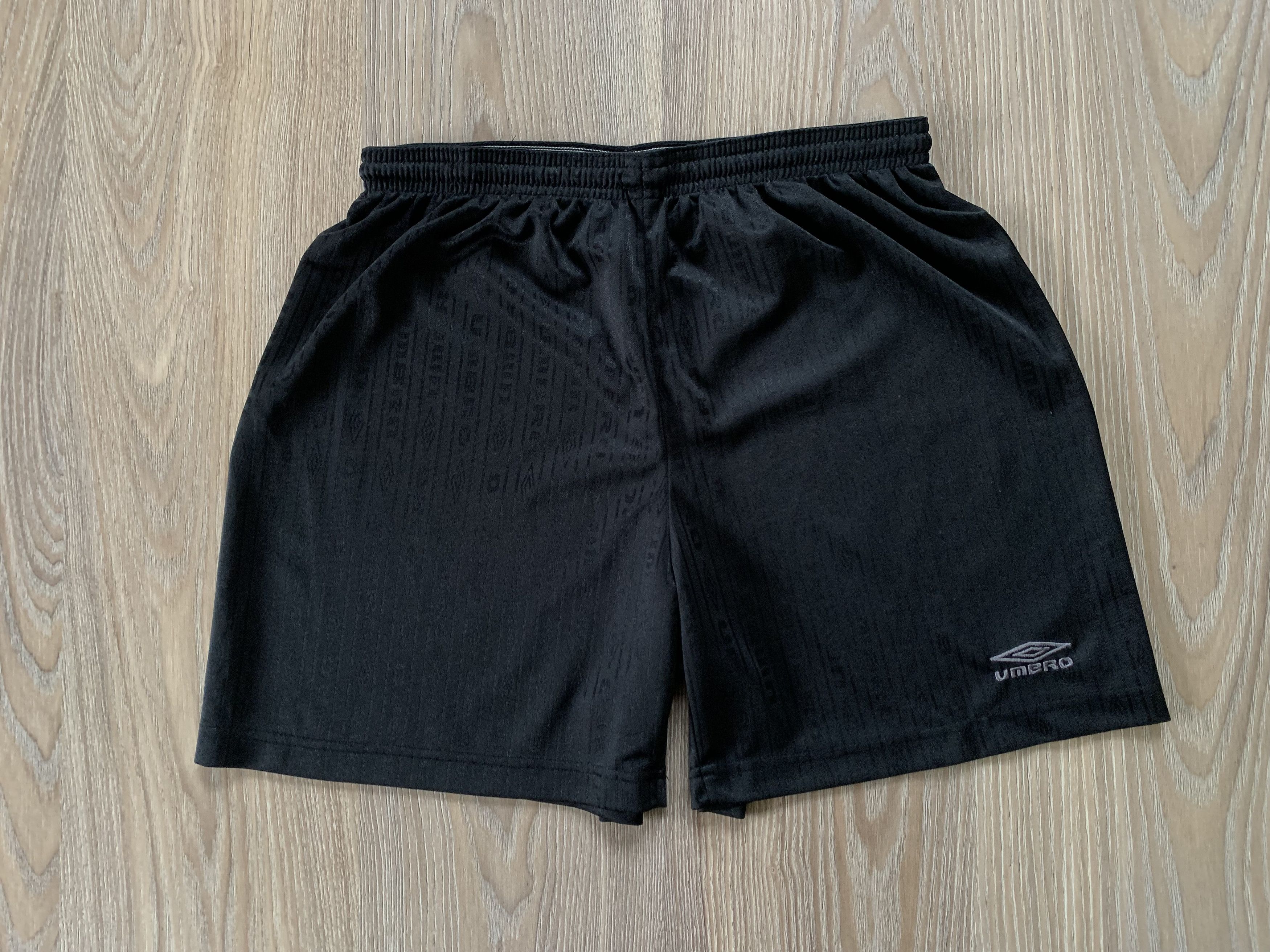 Umbro × Vintage Vintage Umbro Black Monograme Training Shorts Size US 32 / EU 48 - 2 Thumbnail