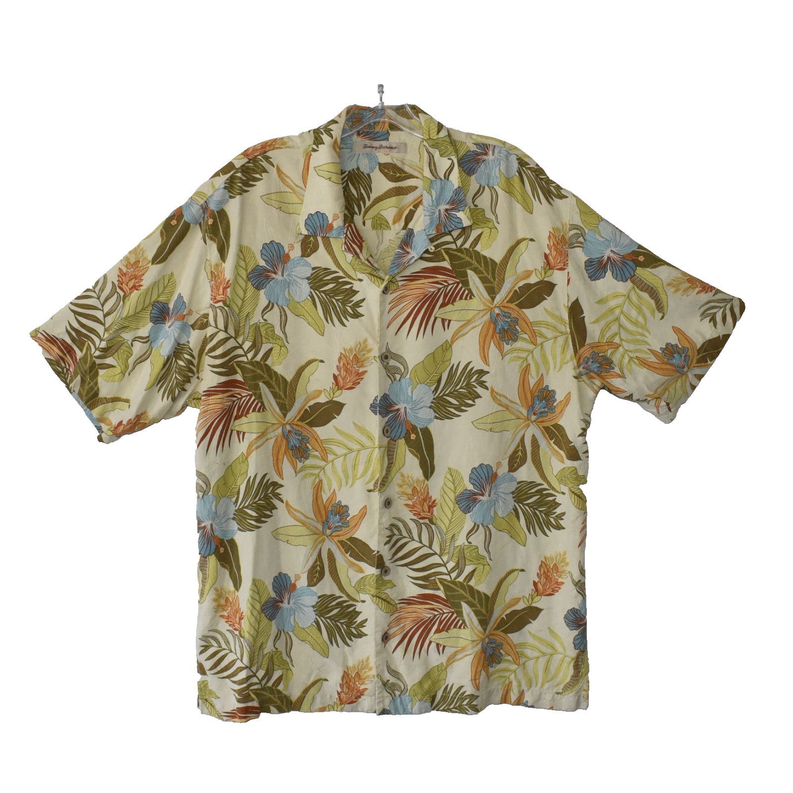 Tommy Bahama NEW TOMMY BAHAMA 100% Silk Hawaiian Short Sleeve Shirt Sz L Size US L / EU 52-54 / 3 - 2 Thumbnail