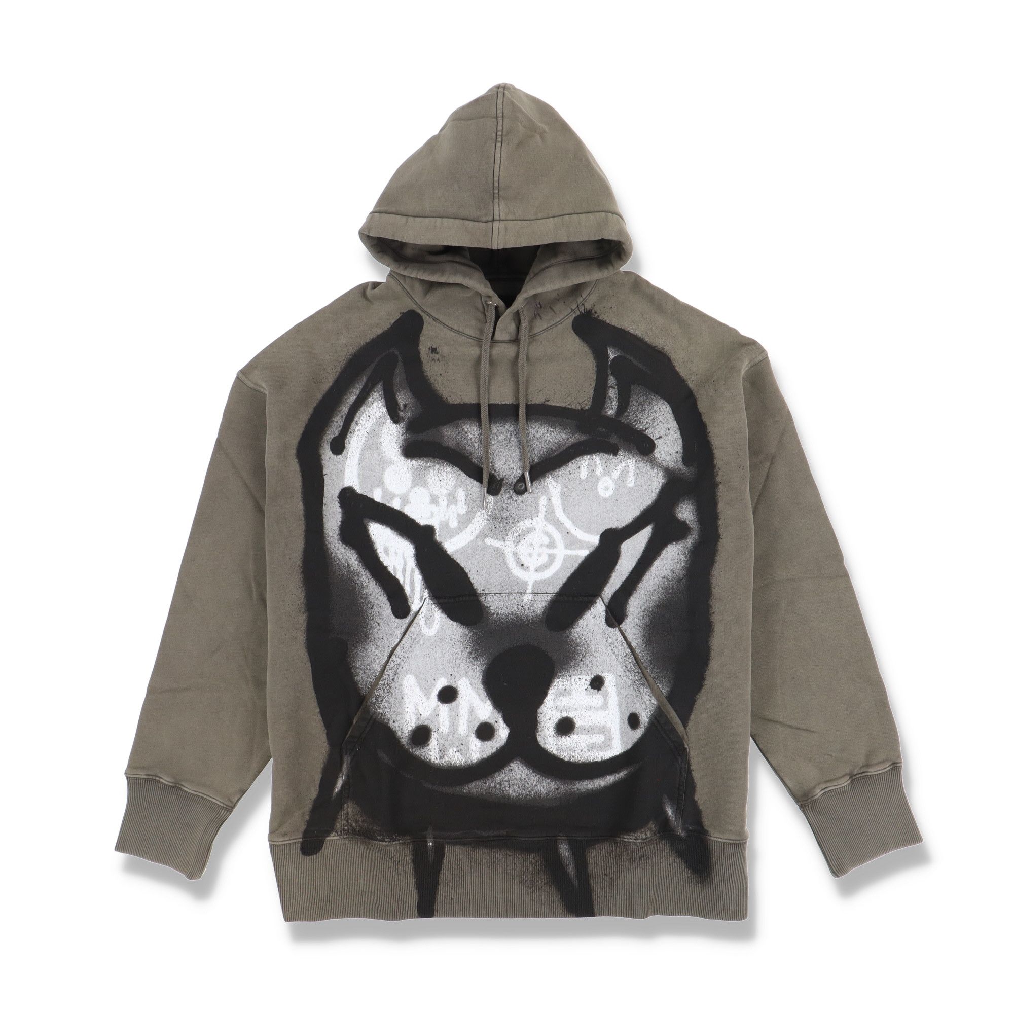 Pre-owned Chito X Givenchy Grey Rottweiler Graffiti Oversized Hoodie