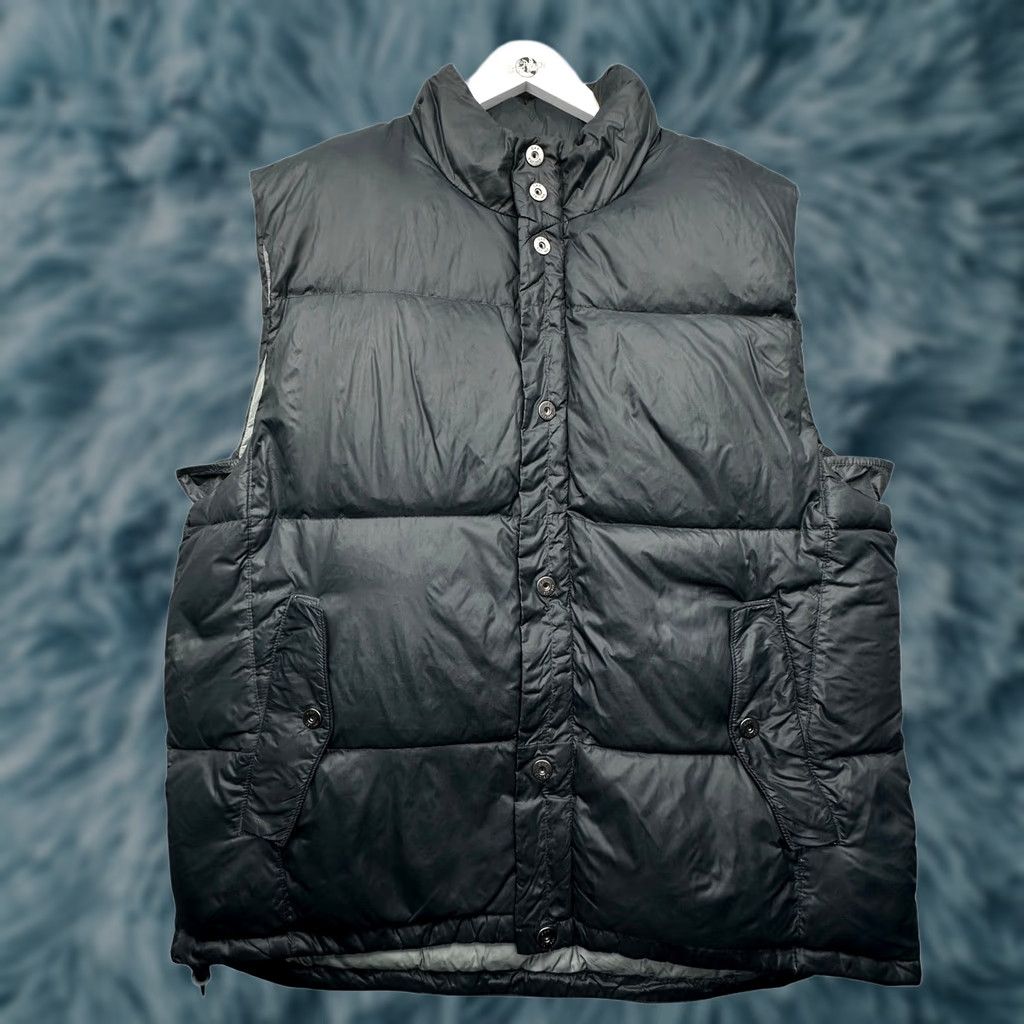 Gap VINTAGE Gap Puffer Vest Jacket Gray XL Down Button Mens 90s Casual Travel Modern Ripstop Size US XL / EU 56 / 4 - 1 Thumbnail