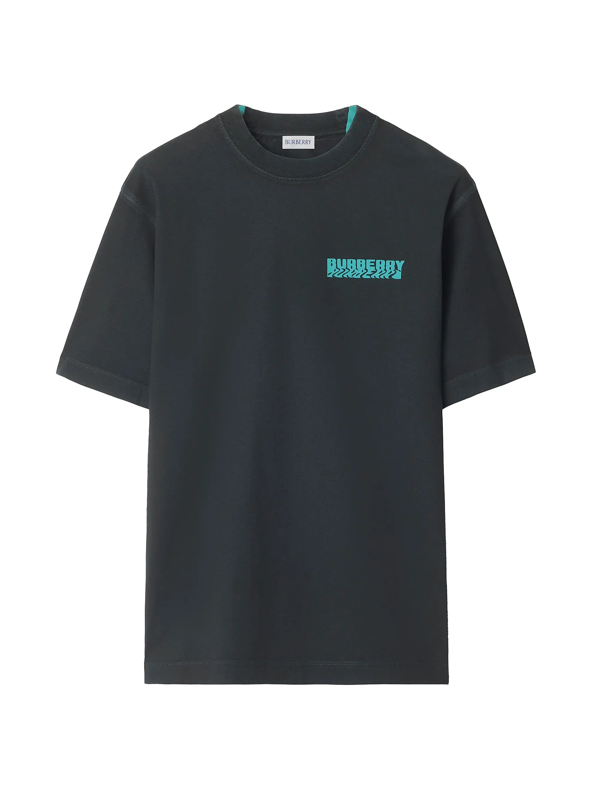 Burberry os11x0326 Ryan Relaxed Fit Cotton T-Shirt in Black Size US M / EU 48-50 / 2 - 1 Thumbnail