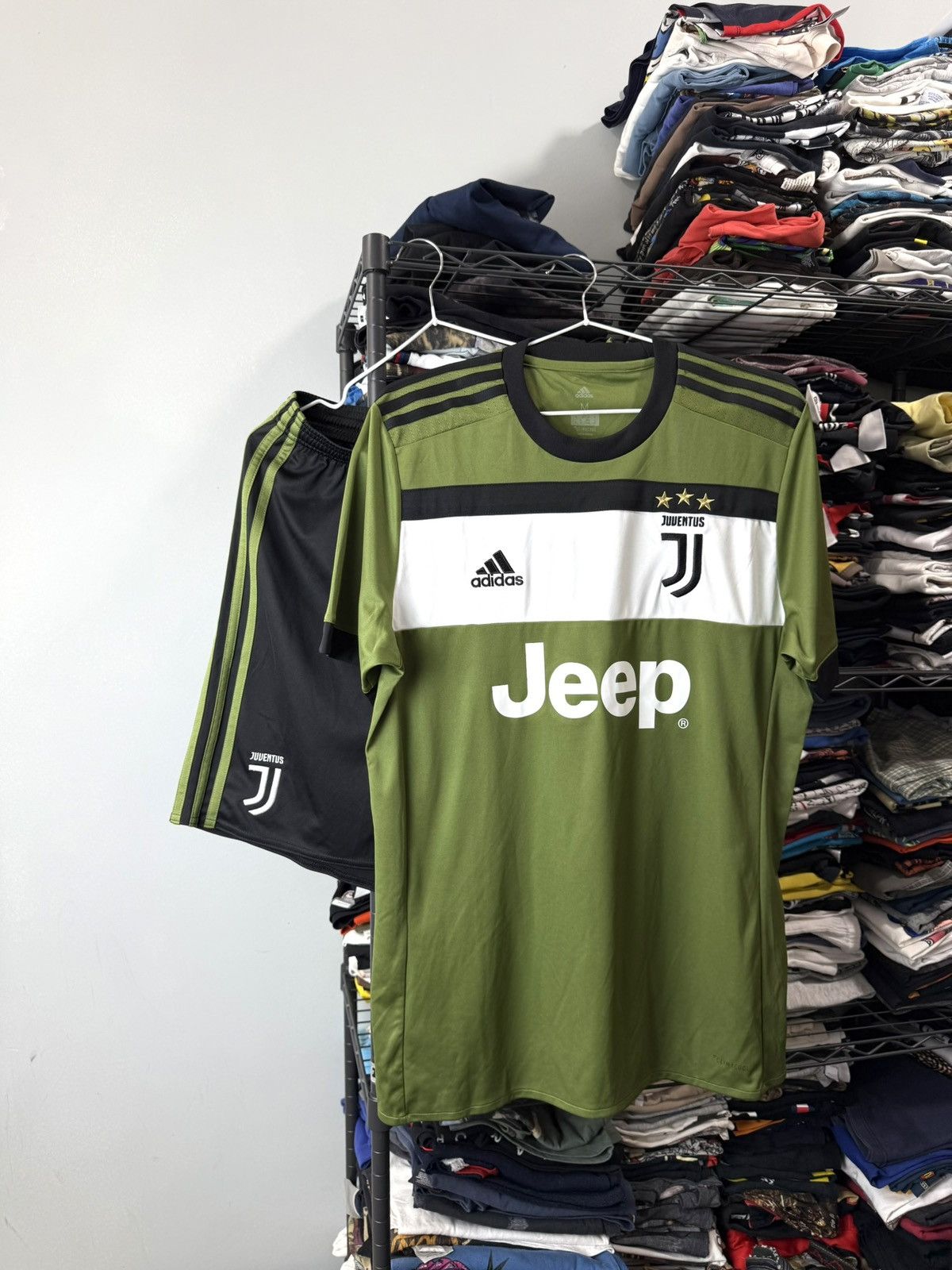 17-18 Adidas Juventus Full Set Soccer Jersey Shorts T Shirt