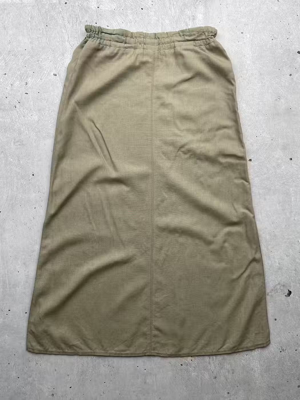 Other Vintage Linen Patched Maxi Skirt Size 28" / US 6 / IT 42 - 4 Thumbnail
