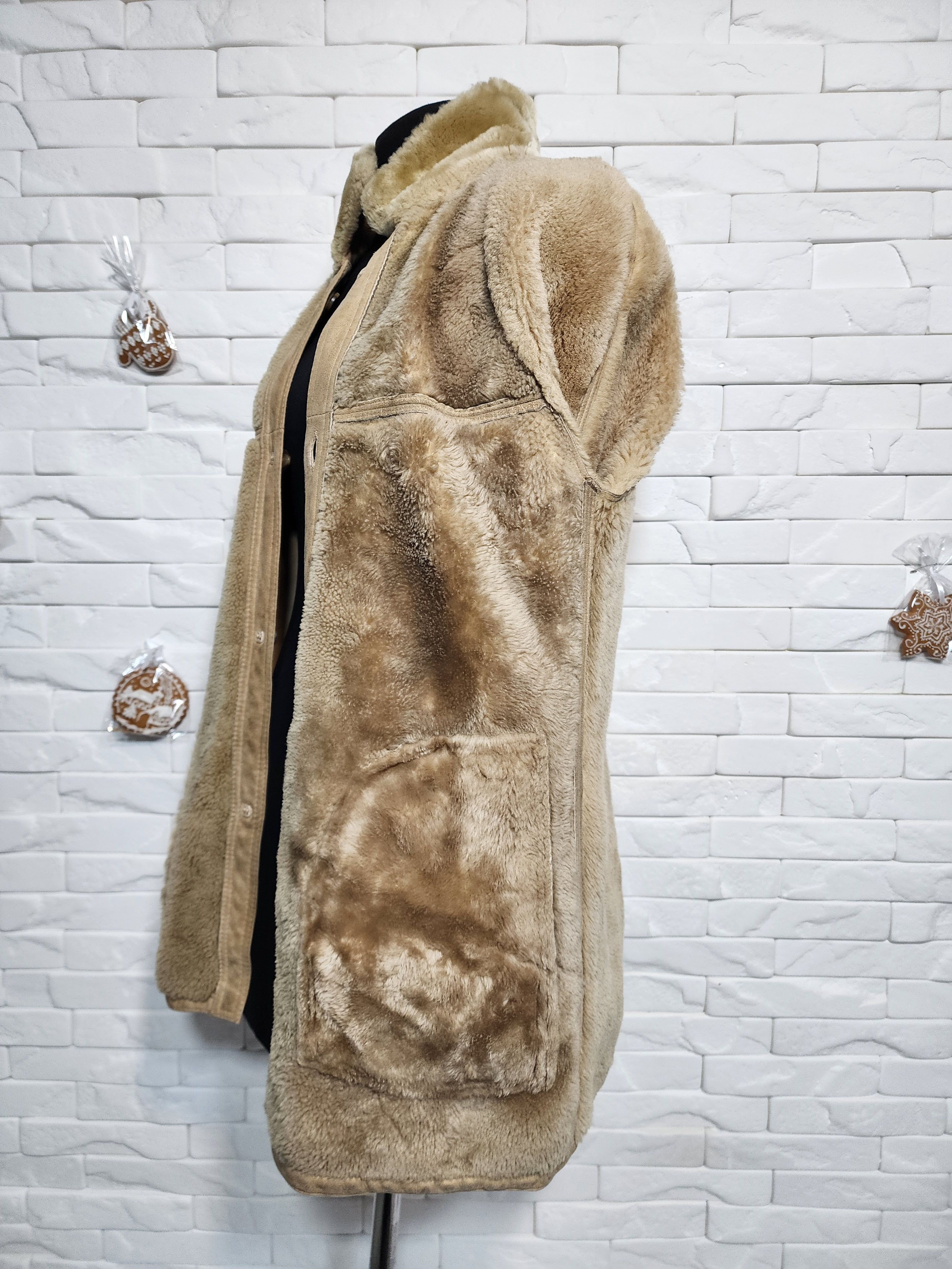 Furla Brown Sheepskin Coat: Women's Warm Genuine Fur Winter Coat Size L / US 10 / IT 46 - 9 Thumbnail